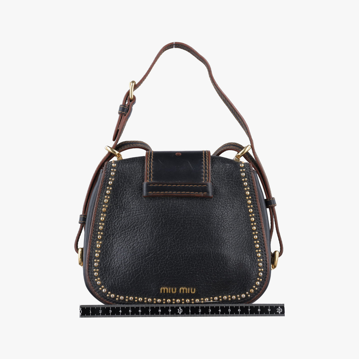 Pre-owned Miu Miu Miu Lady Black Leather  shoulderbag | stylenewstar