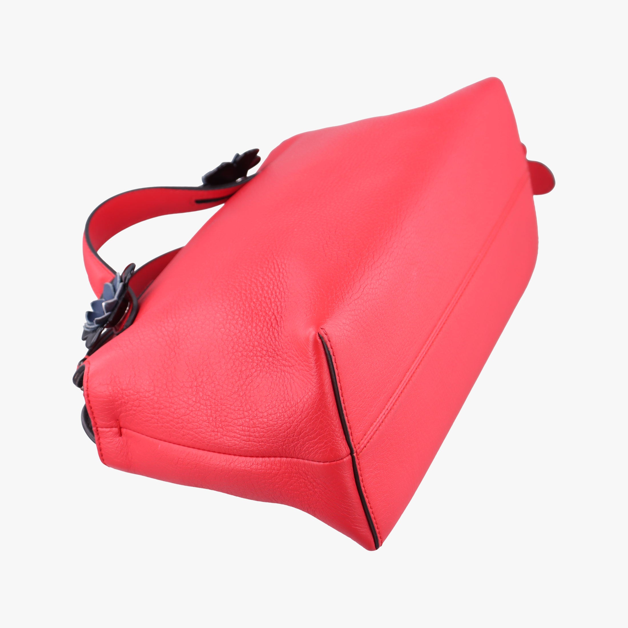 Pre-owned Fendi Small By The Way Red Leather 8BL124 shoulderbag | stylenewstar
