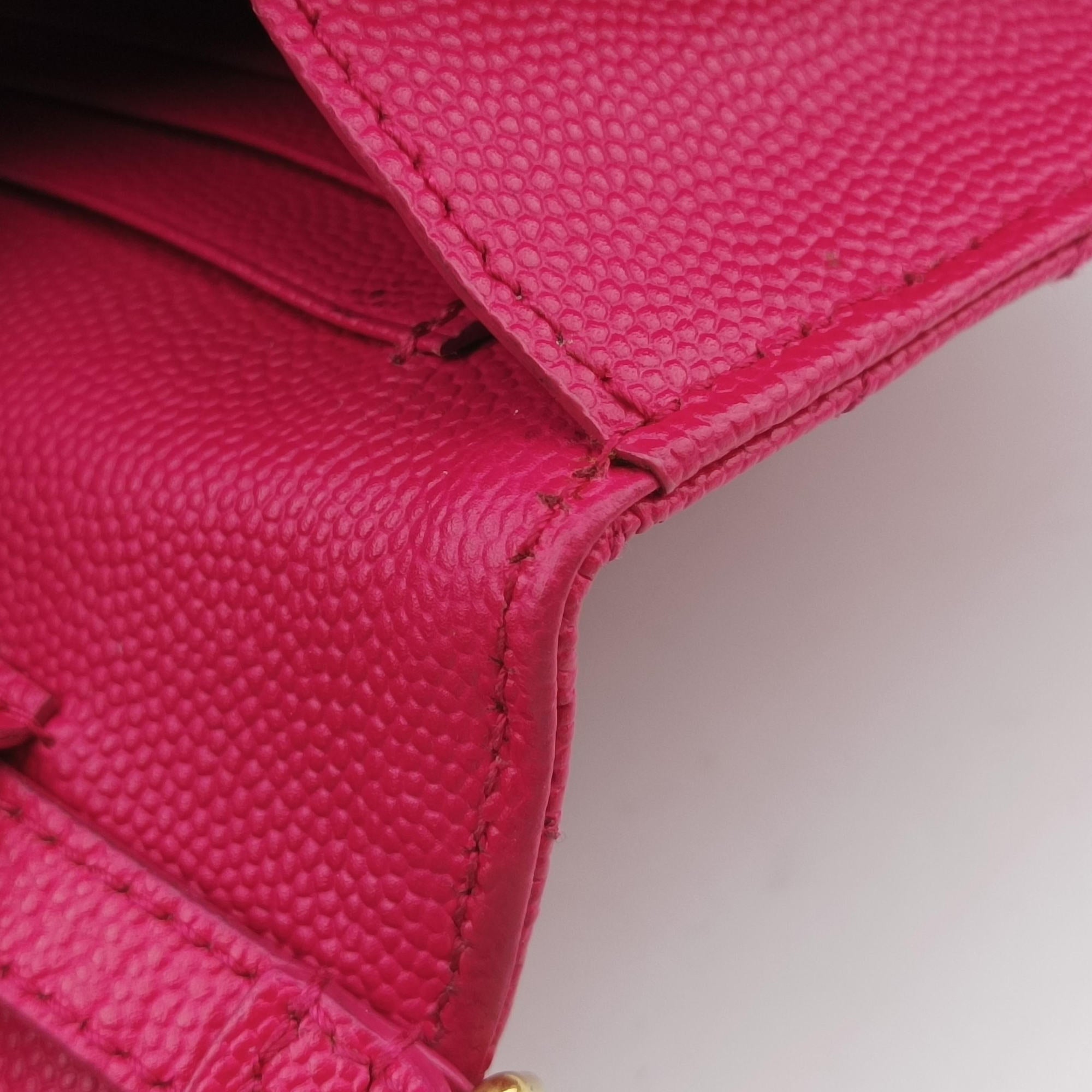 Pre-owned Yves Saint Laurent MONOGRAM Rose Leather 360452 shoulderbag | stylenewstar
