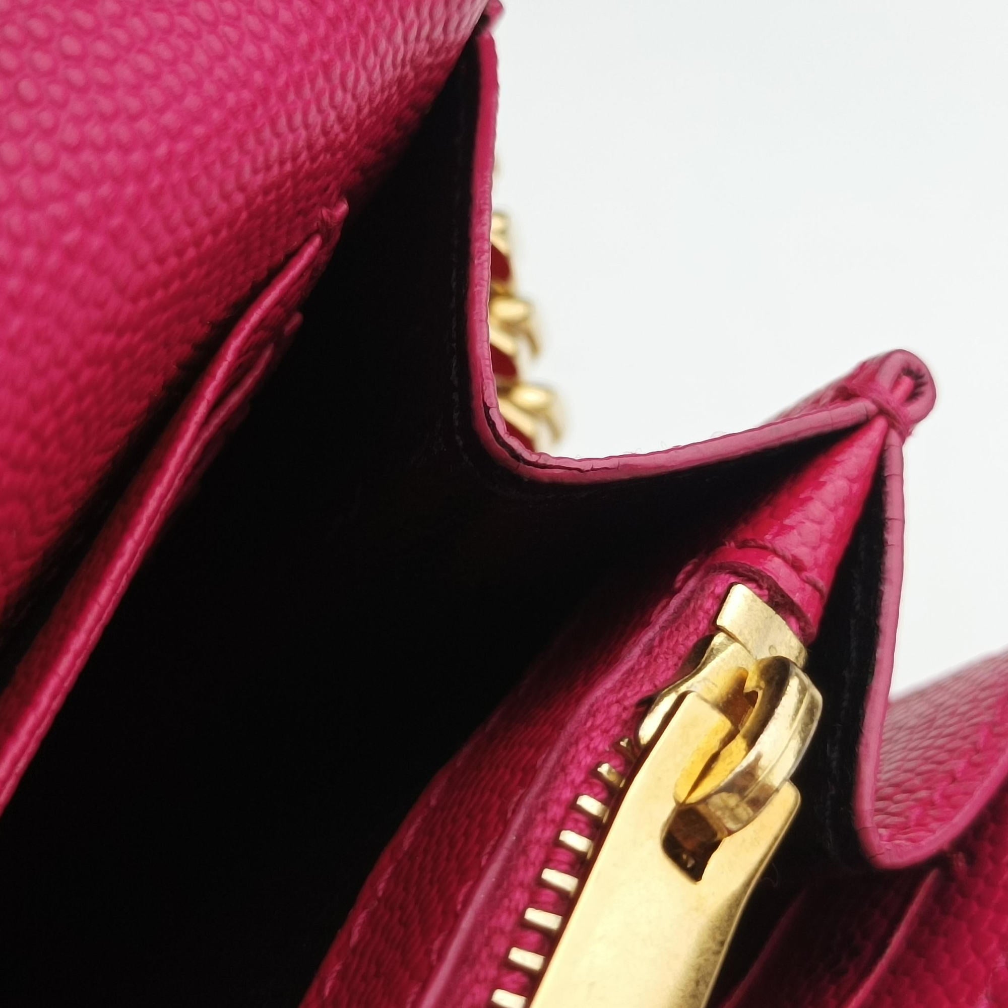 Pre-owned Yves Saint Laurent MONOGRAM Rose Leather 360452 shoulderbag | stylenewstar