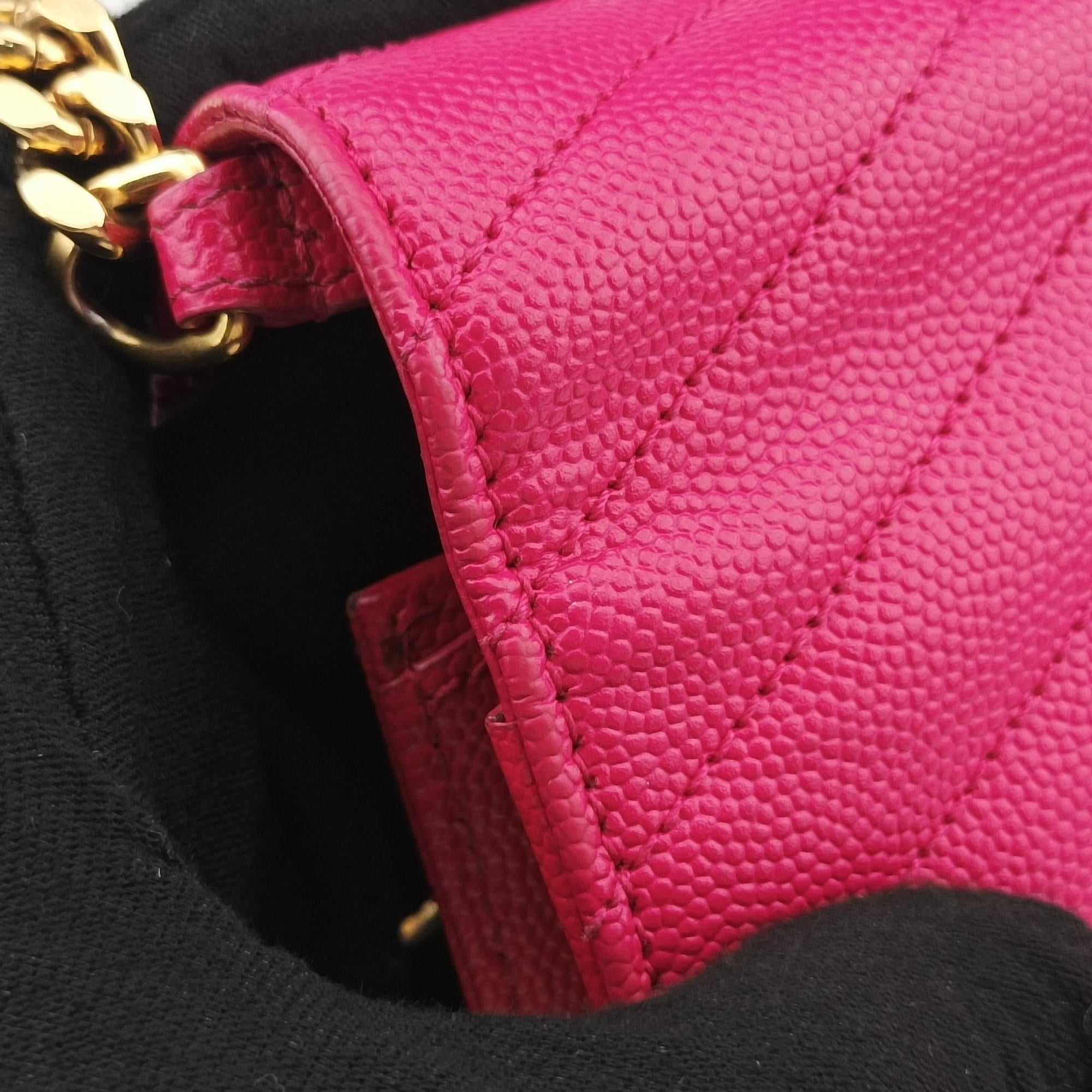 Pre-owned Yves Saint Laurent MONOGRAM Rose Leather 360452 shoulderbag | stylenewstar