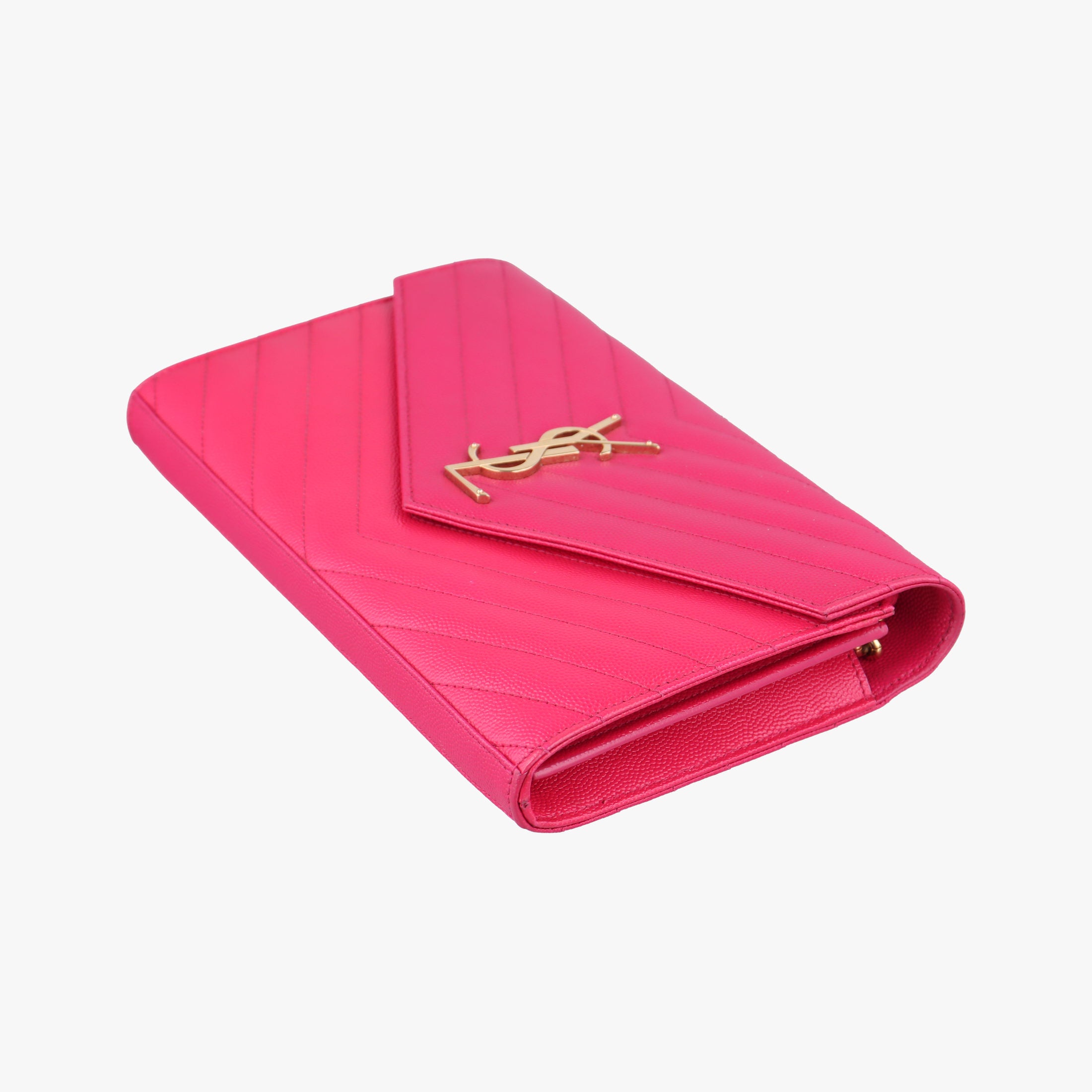 Pre-owned Yves Saint Laurent MONOGRAM Rose Leather 360452 shoulderbag | stylenewstar