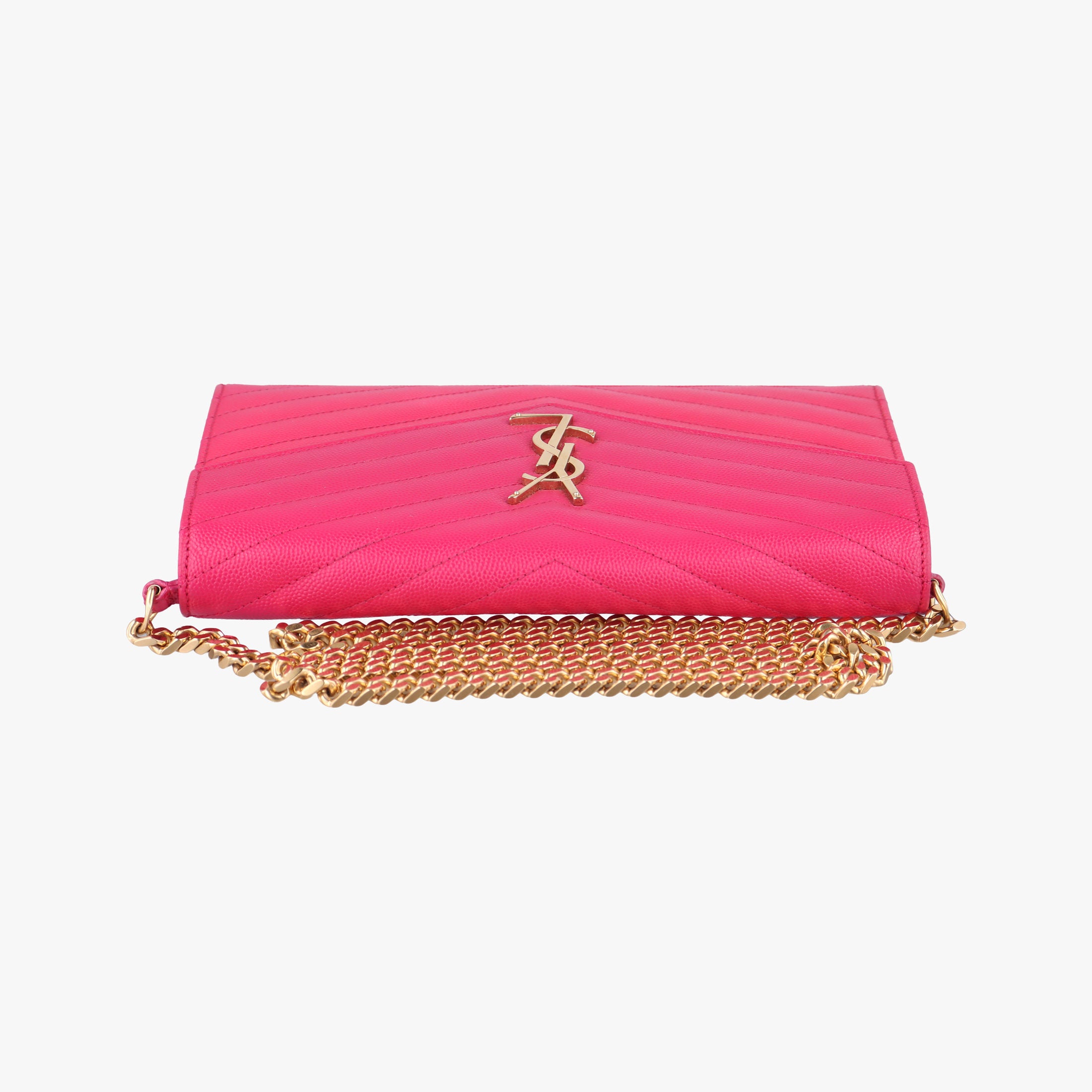 Pre-owned Yves Saint Laurent MONOGRAM Rose Leather 360452 shoulderbag | stylenewstar
