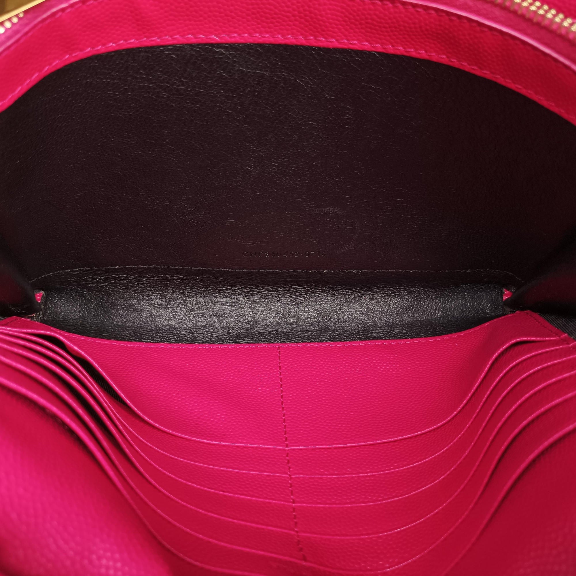 Pre-owned Yves Saint Laurent MONOGRAM Rose Leather 360452 shoulderbag | stylenewstar