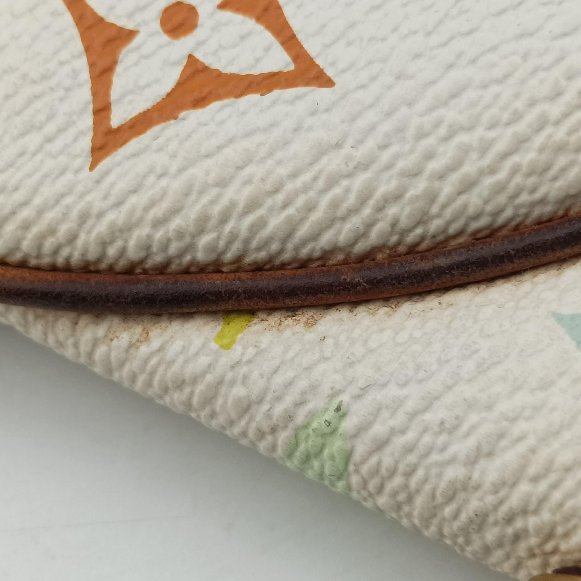 Pre-owned Louis Vuitton Pochette Mira MM Pouch white Monogram Multicolor M60096 shoulderbag | stylenewstar