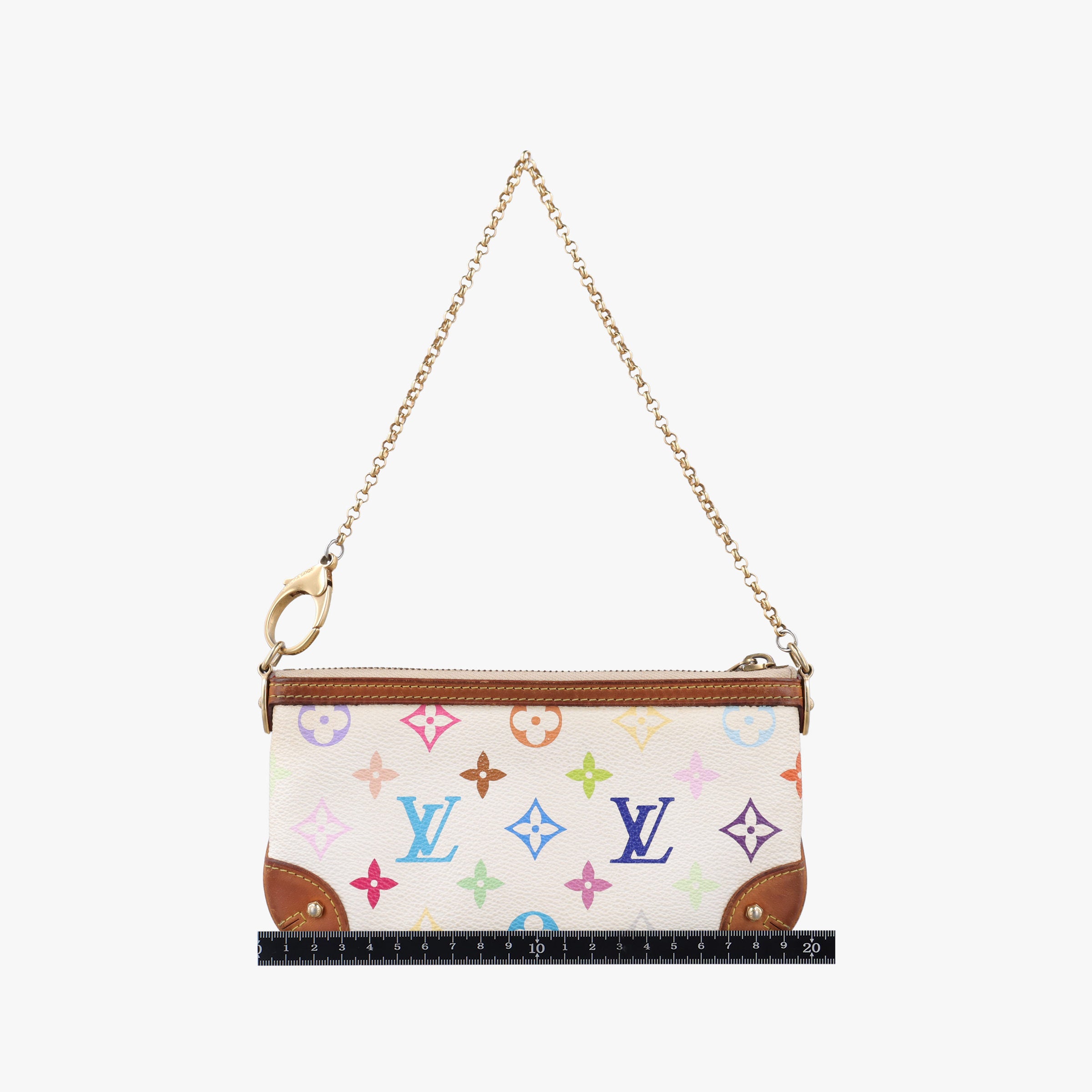 Pre-owned Louis Vuitton Pochette Mira MM Pouch white Monogram Multicolor M60096 shoulderbag | stylenewstar