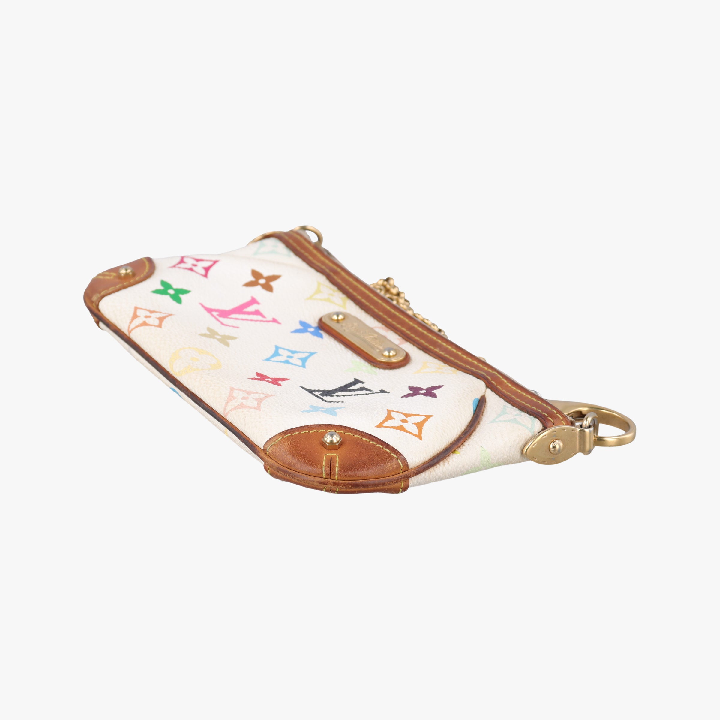 Pre-owned Louis Vuitton Pochette Mira MM Pouch white Monogram Multicolor M60096 shoulderbag | stylenewstar