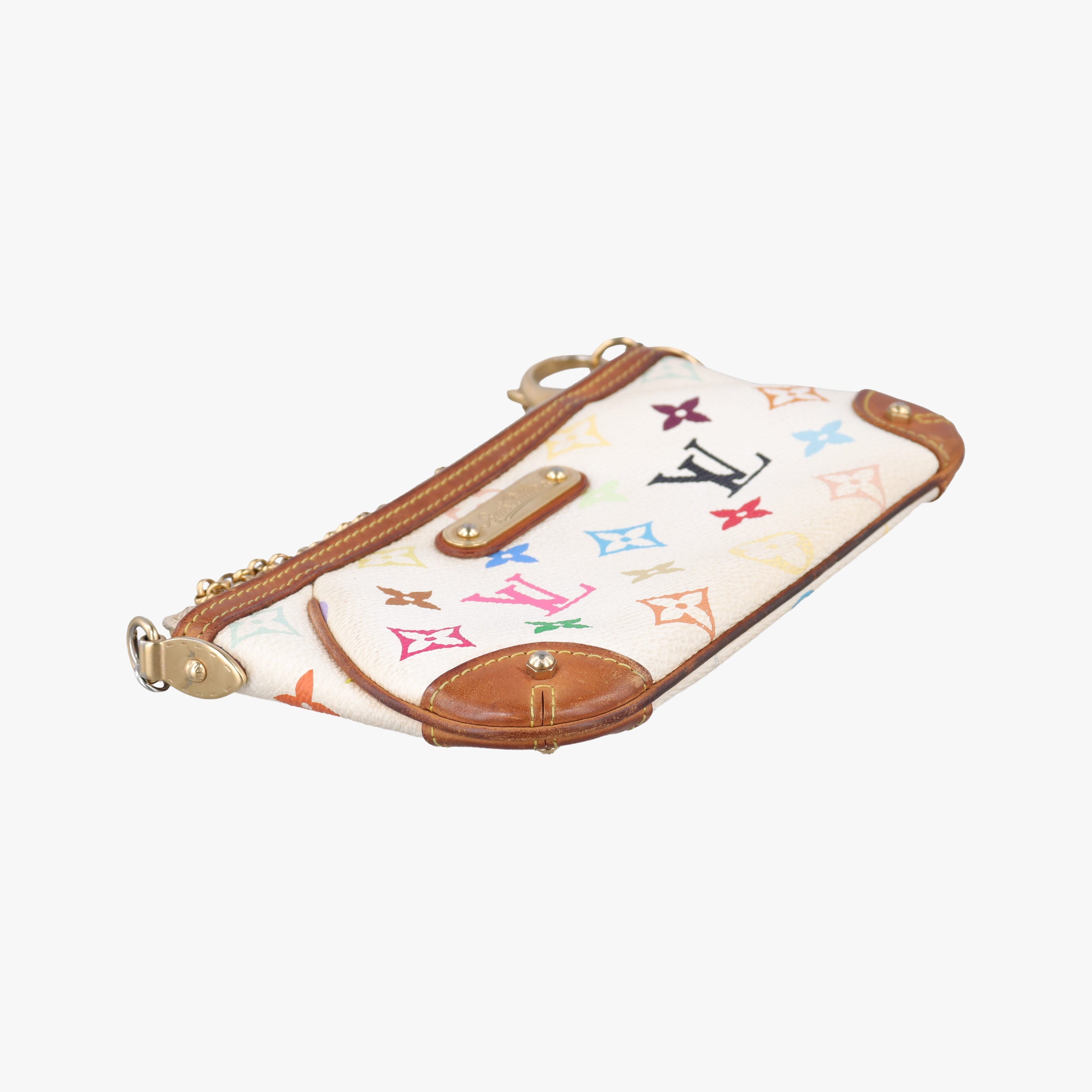 Pre-owned Louis Vuitton Pochette Mira MM Pouch white Monogram Multicolor M60096 shoulderbag | stylenewstar