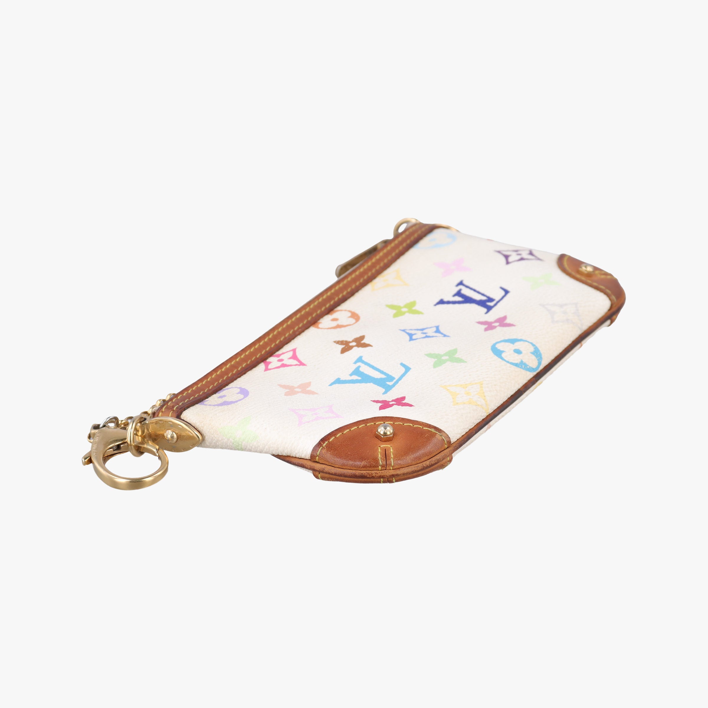 Pre-owned Louis Vuitton Pochette Mira MM Pouch white Monogram Multicolor M60096 shoulderbag | stylenewstar