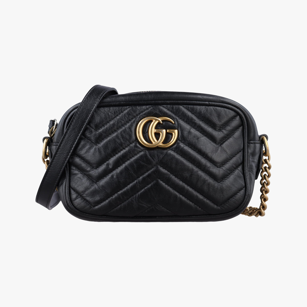 Vintage Gucci GG Marmont Black Leather 448065 shoulderbag | stylenewstar