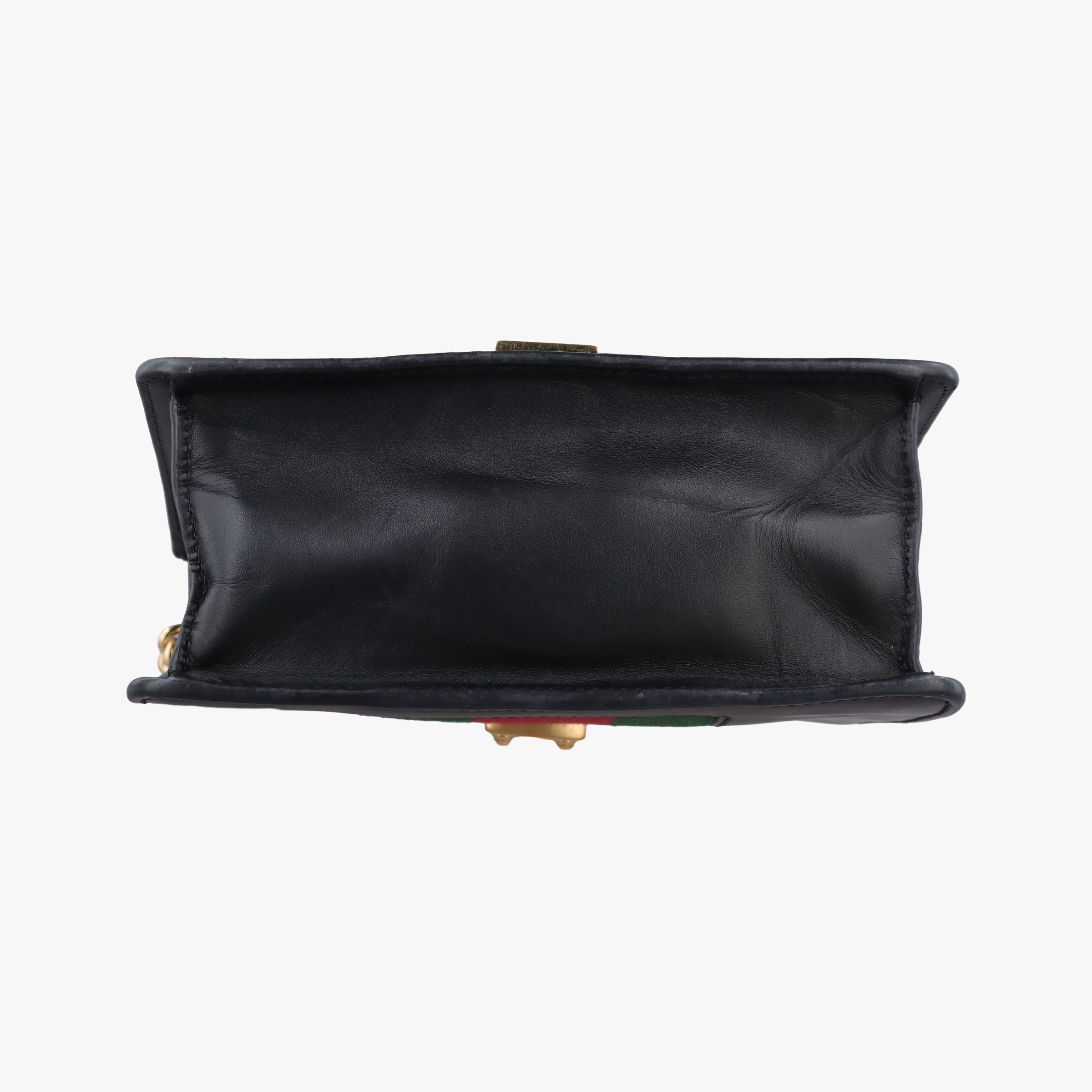 Pre-owned Gucci Sylvie Black×red×Green Leather 431666 handbag | stylenewstar