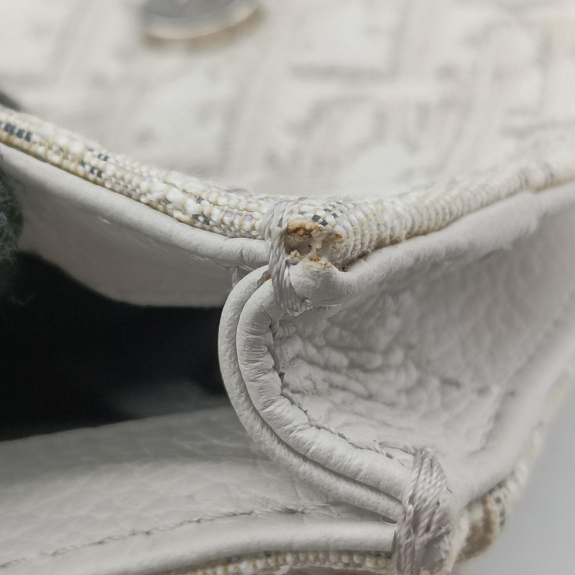 Secondhand Christian Dior Saddle White Jacquard × Leather  bum bag/waist bag | stylenewstar