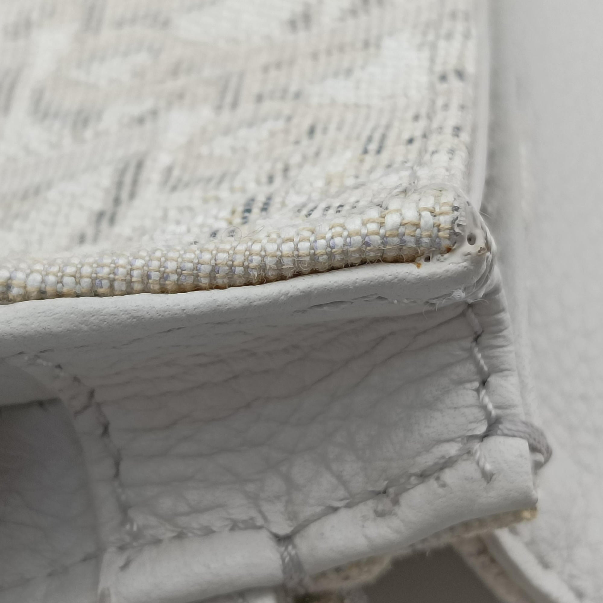 Secondhand Christian Dior Saddle White Jacquard × Leather  bum bag/waist bag | stylenewstar