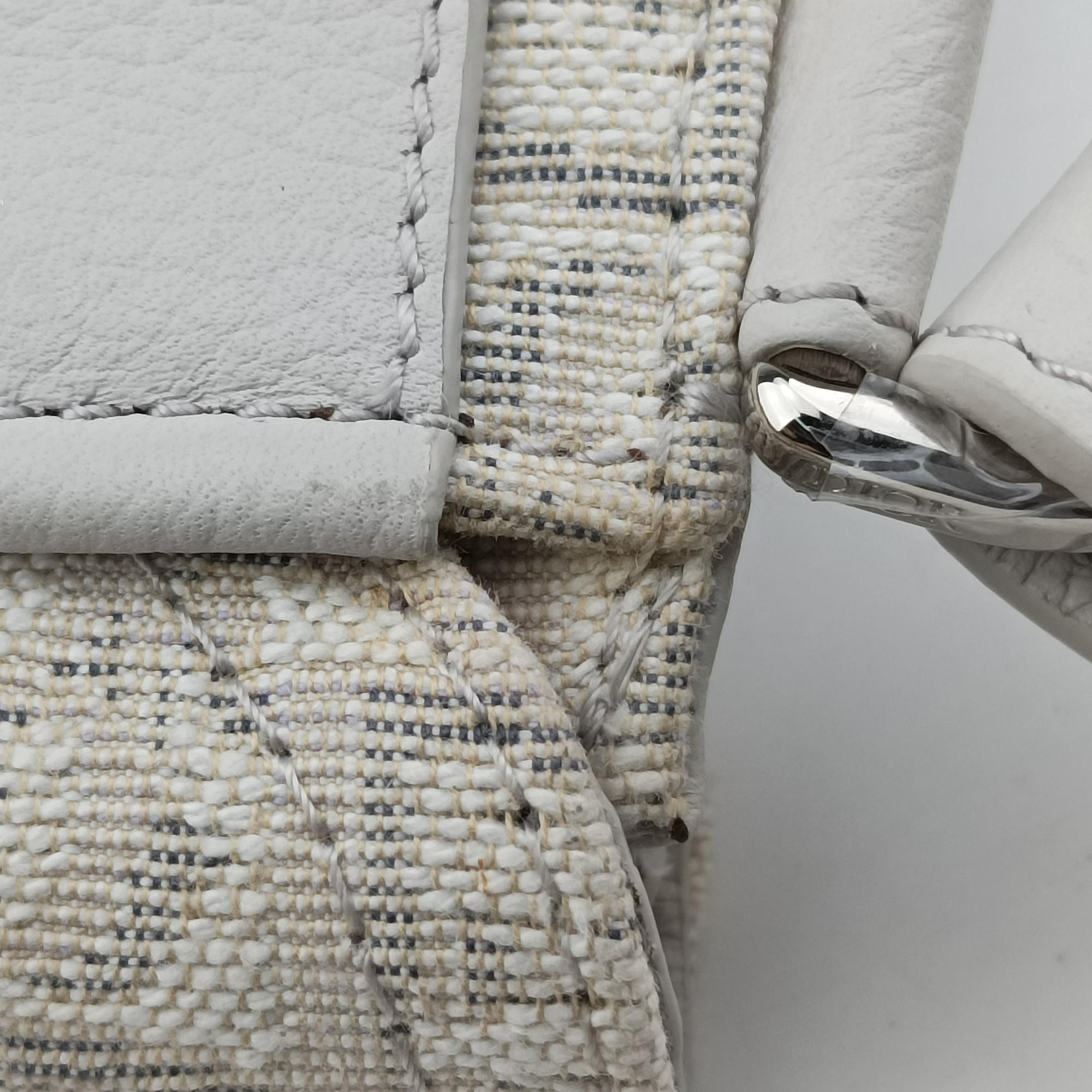 Secondhand Christian Dior Saddle White Jacquard × Leather  bum bag/waist bag | stylenewstar