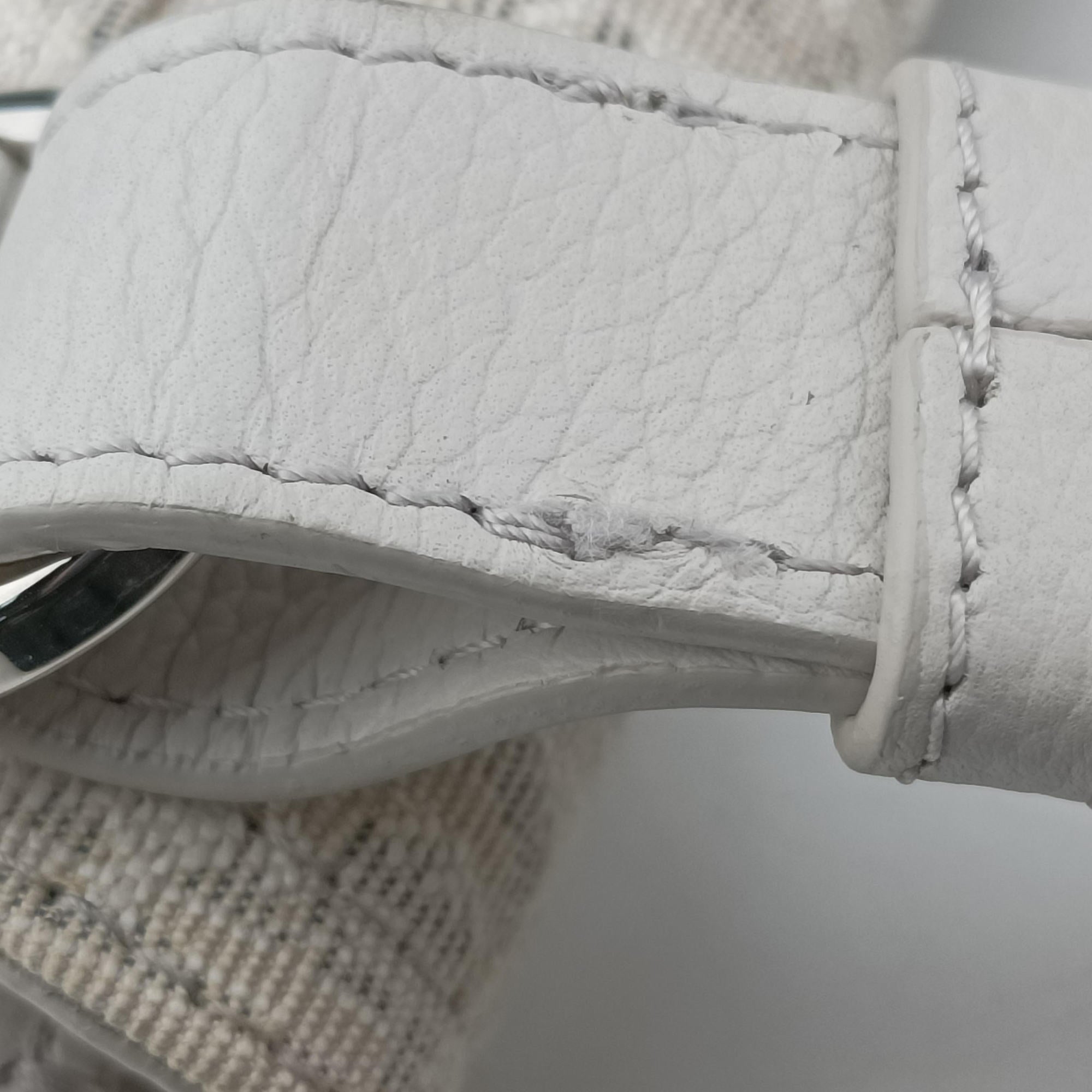 Secondhand Christian Dior Saddle White Jacquard × Leather  bum bag/waist bag | stylenewstar