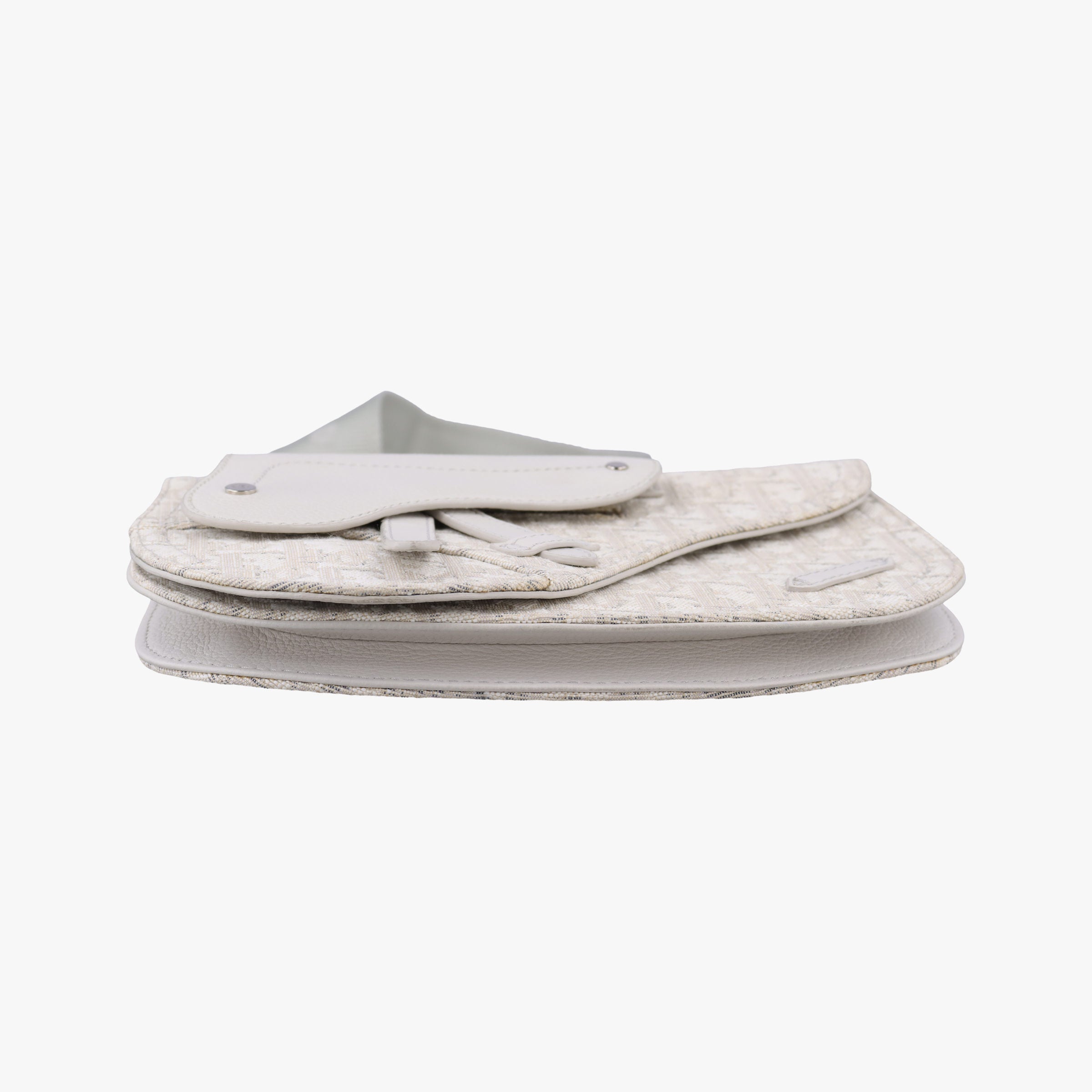 Secondhand Christian Dior Saddle White Jacquard × Leather  bum bag/waist bag | stylenewstar