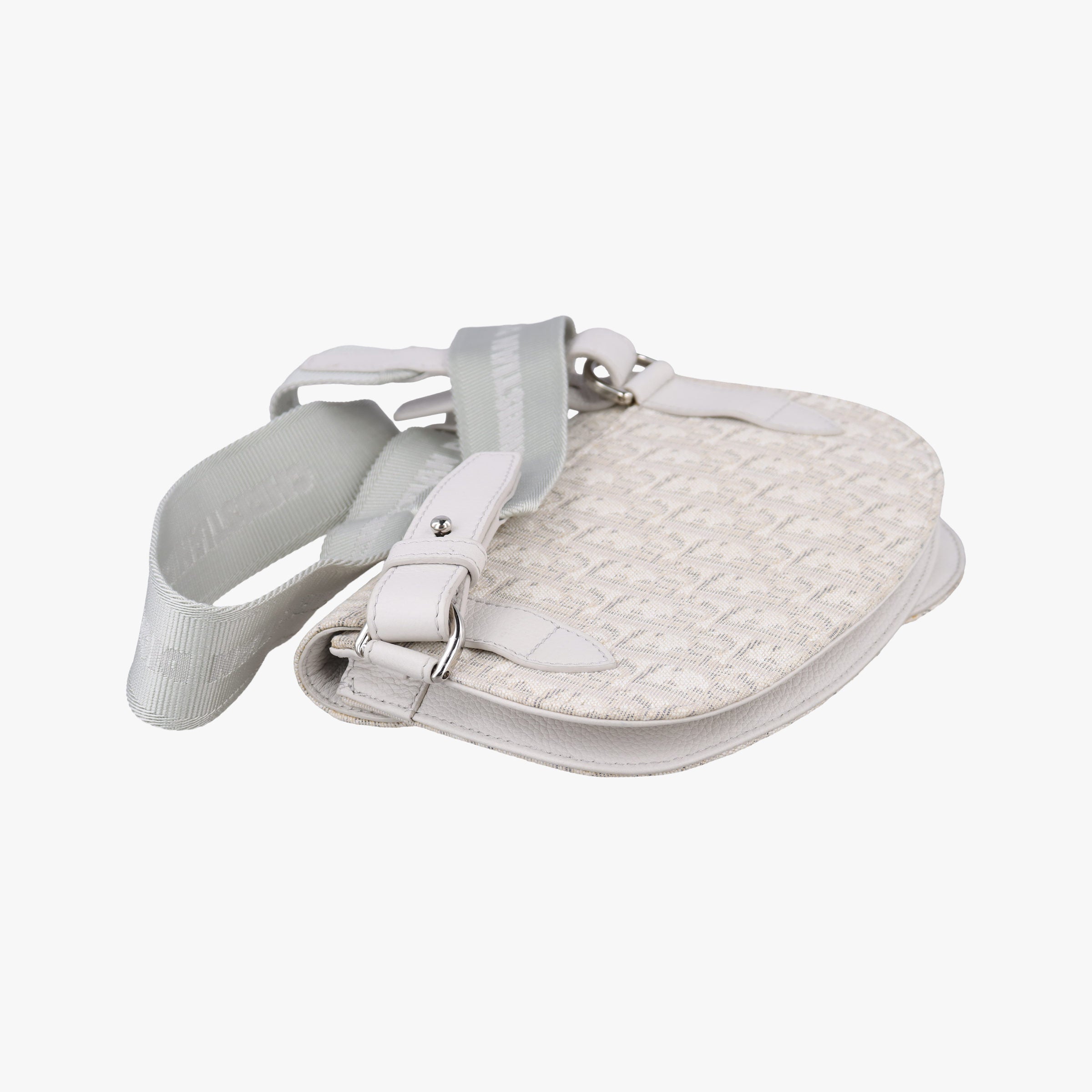 Secondhand Christian Dior Saddle White Jacquard × Leather  bum bag/waist bag | stylenewstar