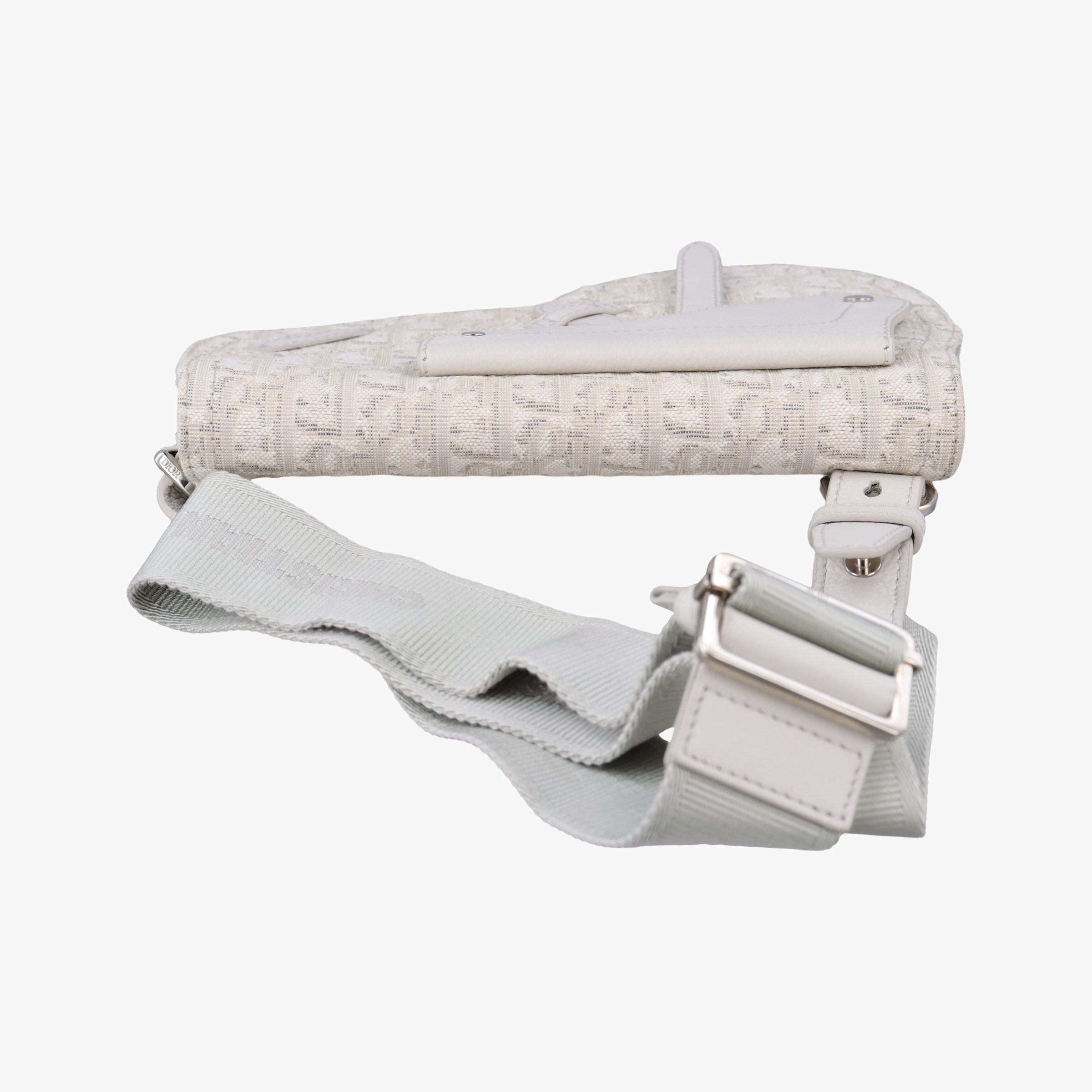 Secondhand Christian Dior Saddle White Jacquard × Leather  bum bag/waist bag | stylenewstar