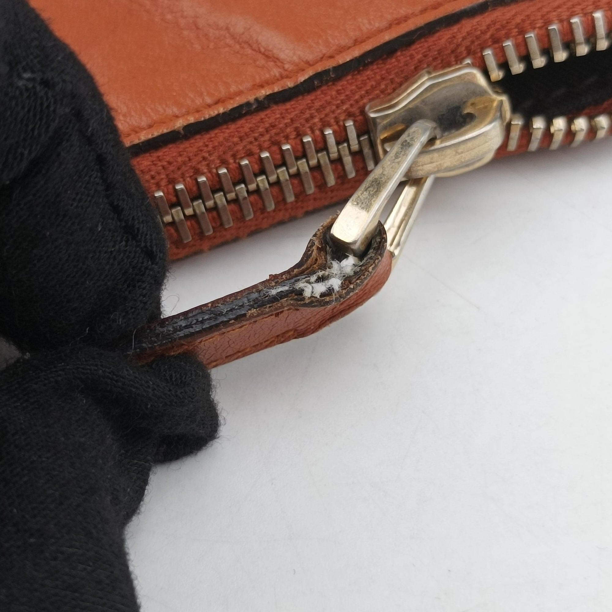 Pre-owned Gucci Abbey line Orange×Brown canvas×leather 203257 shoulderbag | stylenewstar