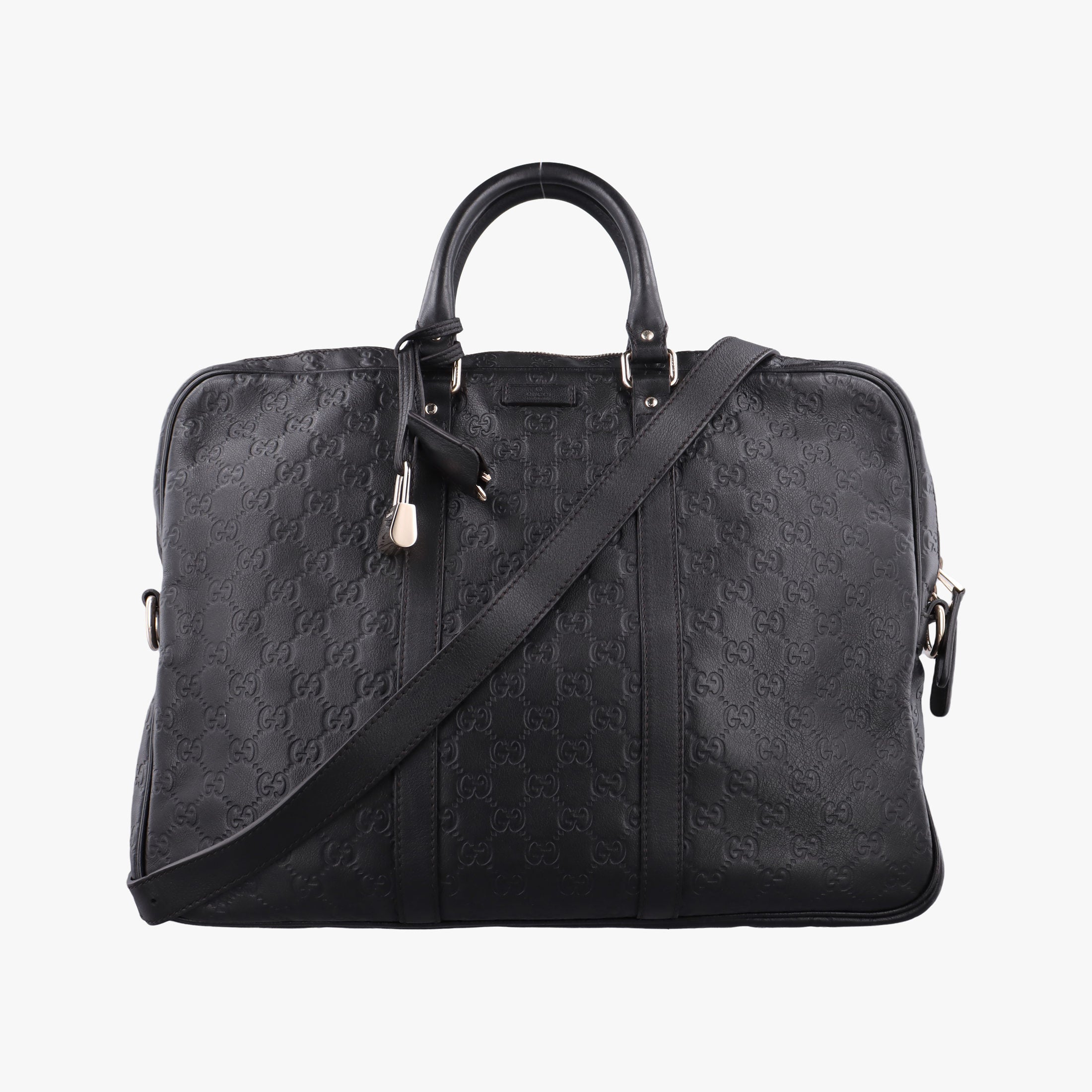 Pre-owned Gucci Diamante Black Leather 208463 shoulderbag | stylenewstar