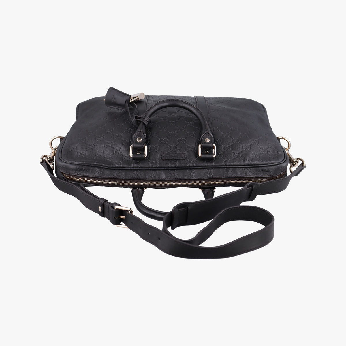 Pre-owned Gucci Diamante Black Leather 208463 shoulderbag | stylenewstar