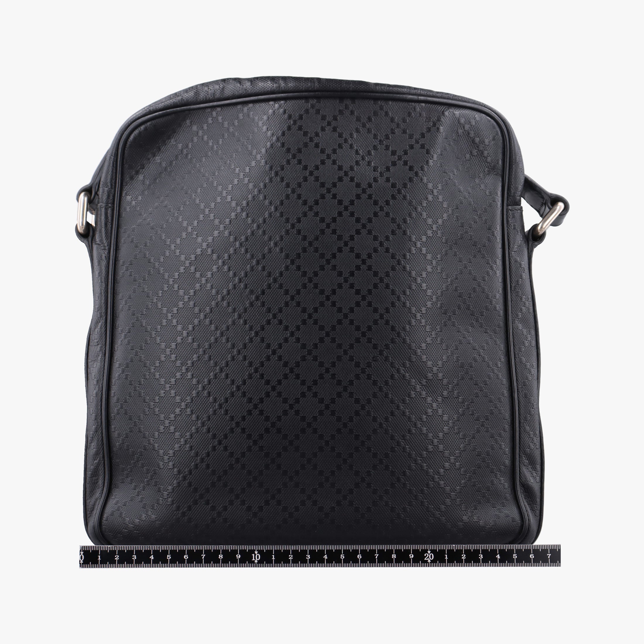 Vintage Gucci GG Imprime Messenger Black Leather 201448 shoulderbag | stylenewstar