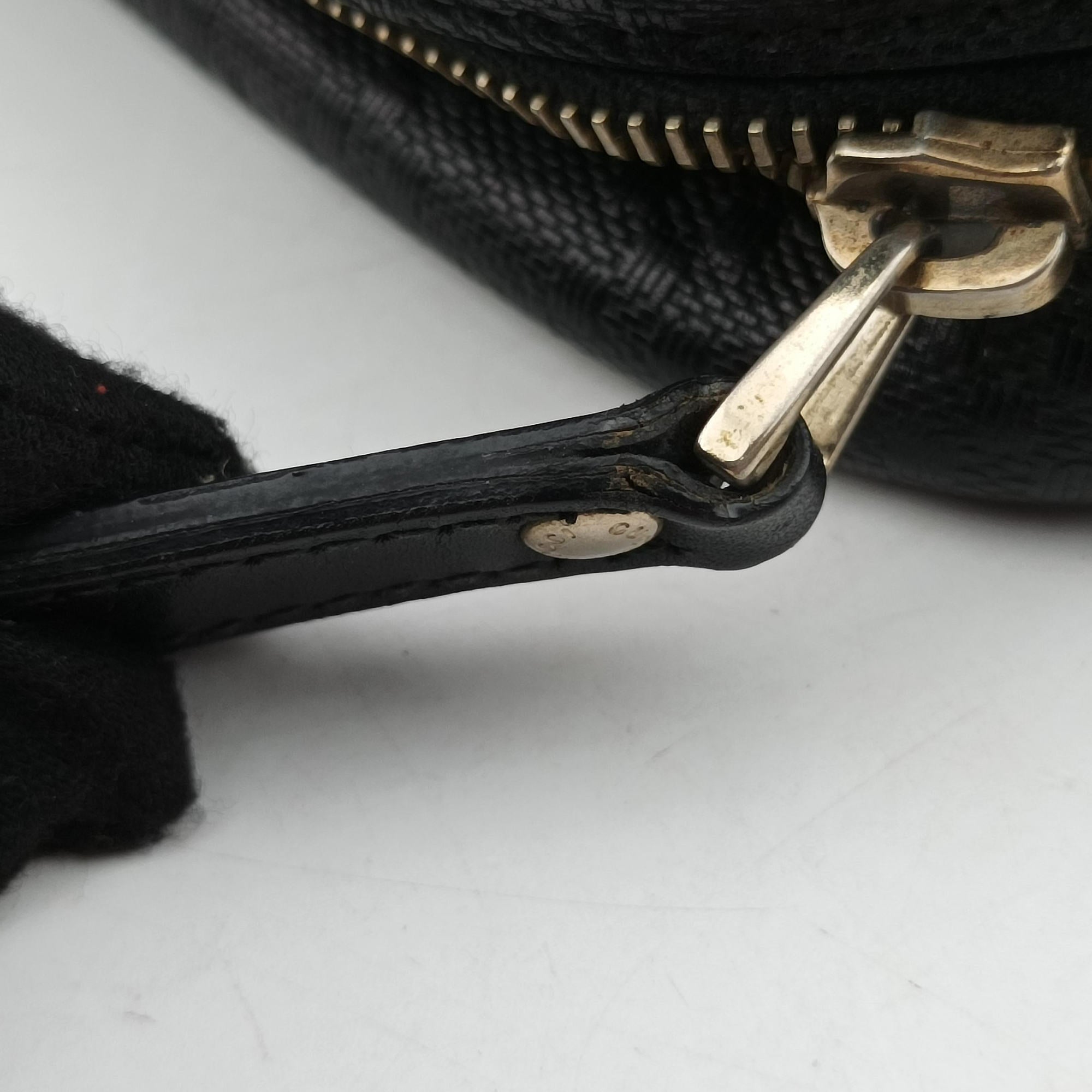Vintage Gucci GG Imprime Messenger Black Leather 201448 shoulderbag | stylenewstar