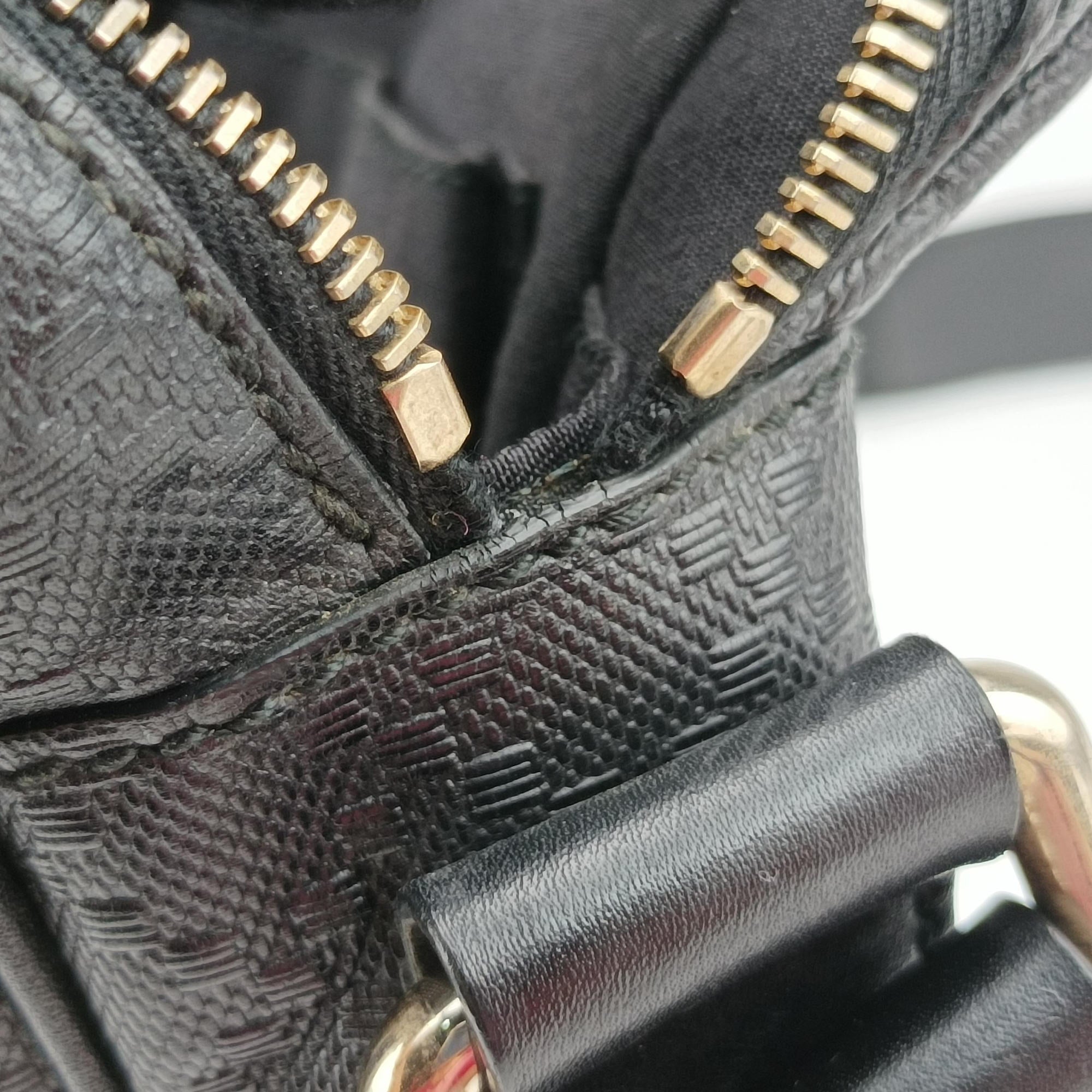 Vintage Gucci GG Imprime Messenger Black Leather 201448 shoulderbag | stylenewstar