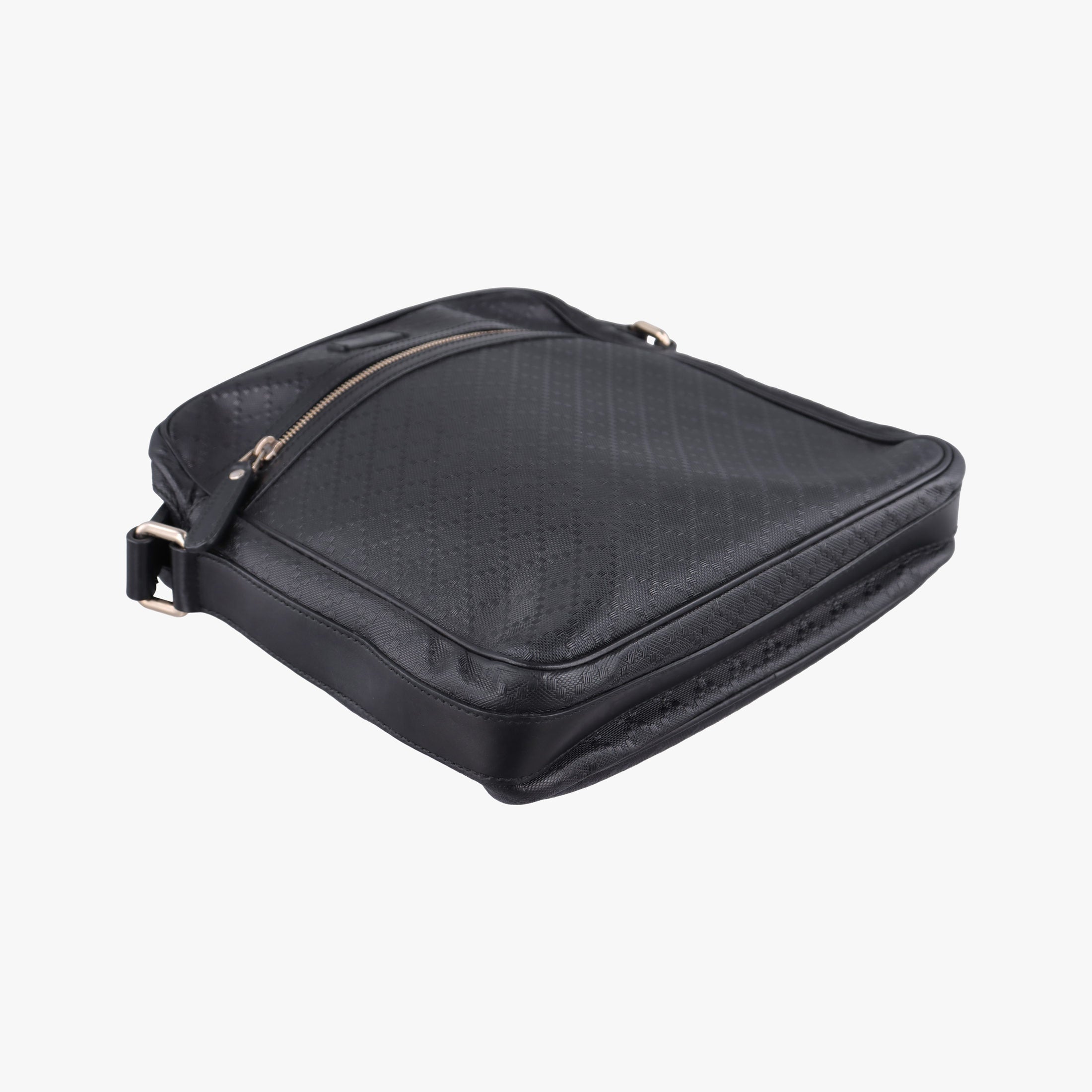 Vintage Gucci GG Imprime Messenger Black Leather 201448 shoulderbag | stylenewstar