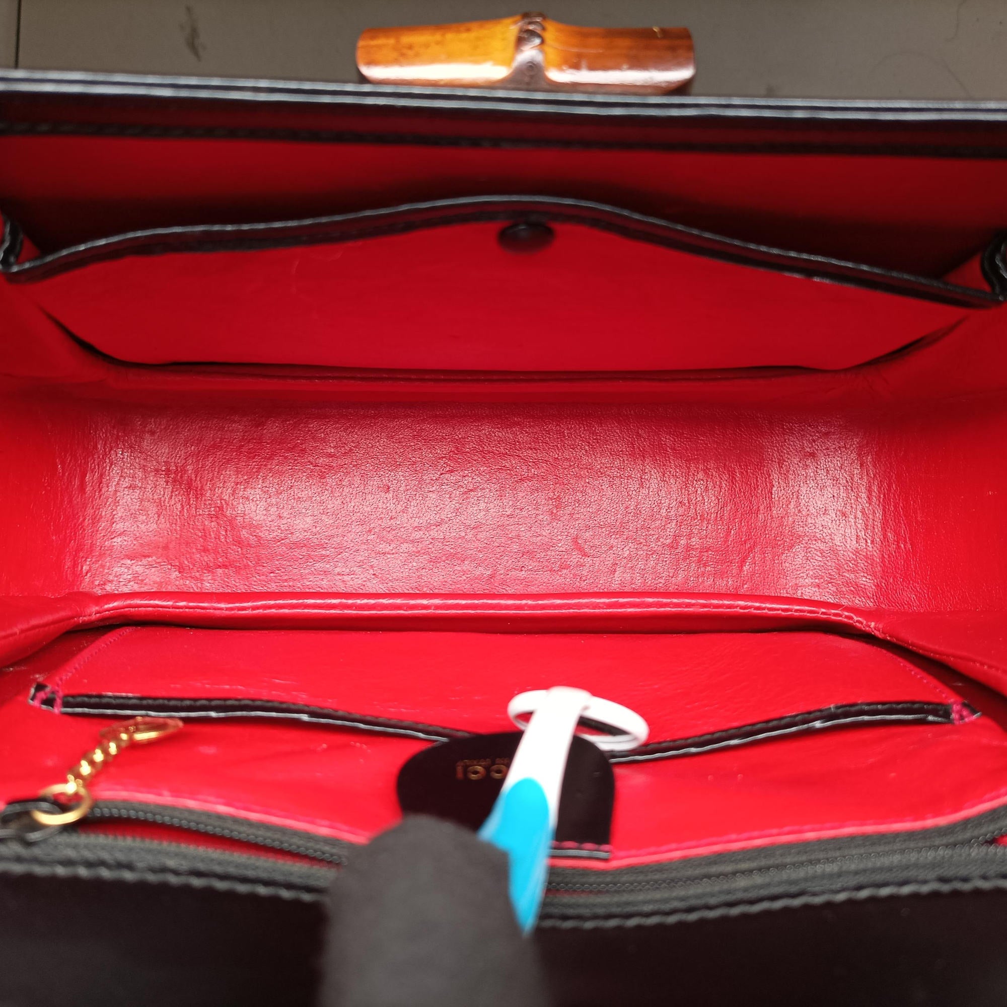 Pre-owned Gucci Bamboo Black Leather 000.12 handbag | stylenewstar