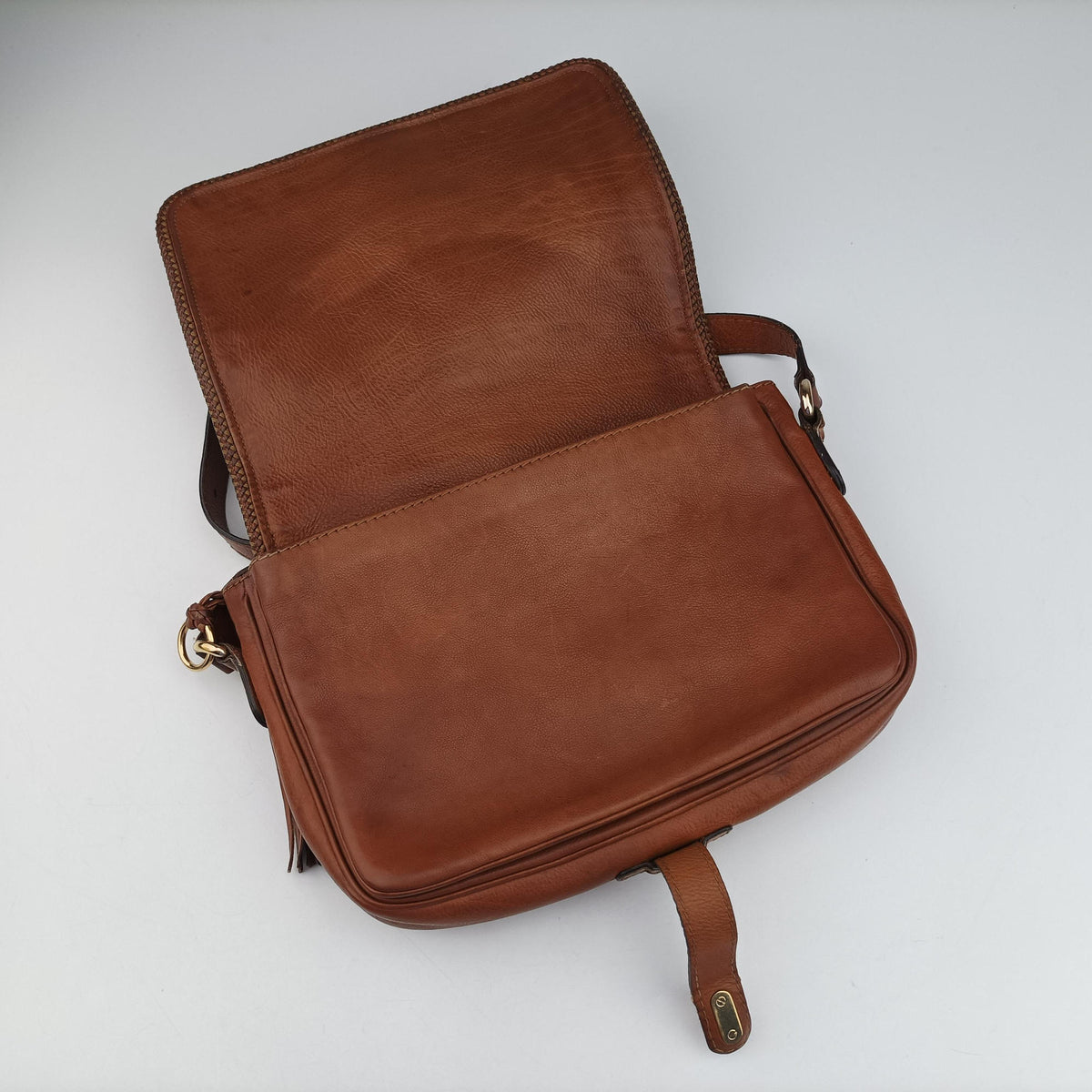 Pre-owned Gucci Marrakech Messenger Beige x Brown canvas x Leather 257024 shoulderbag | stylenewstar