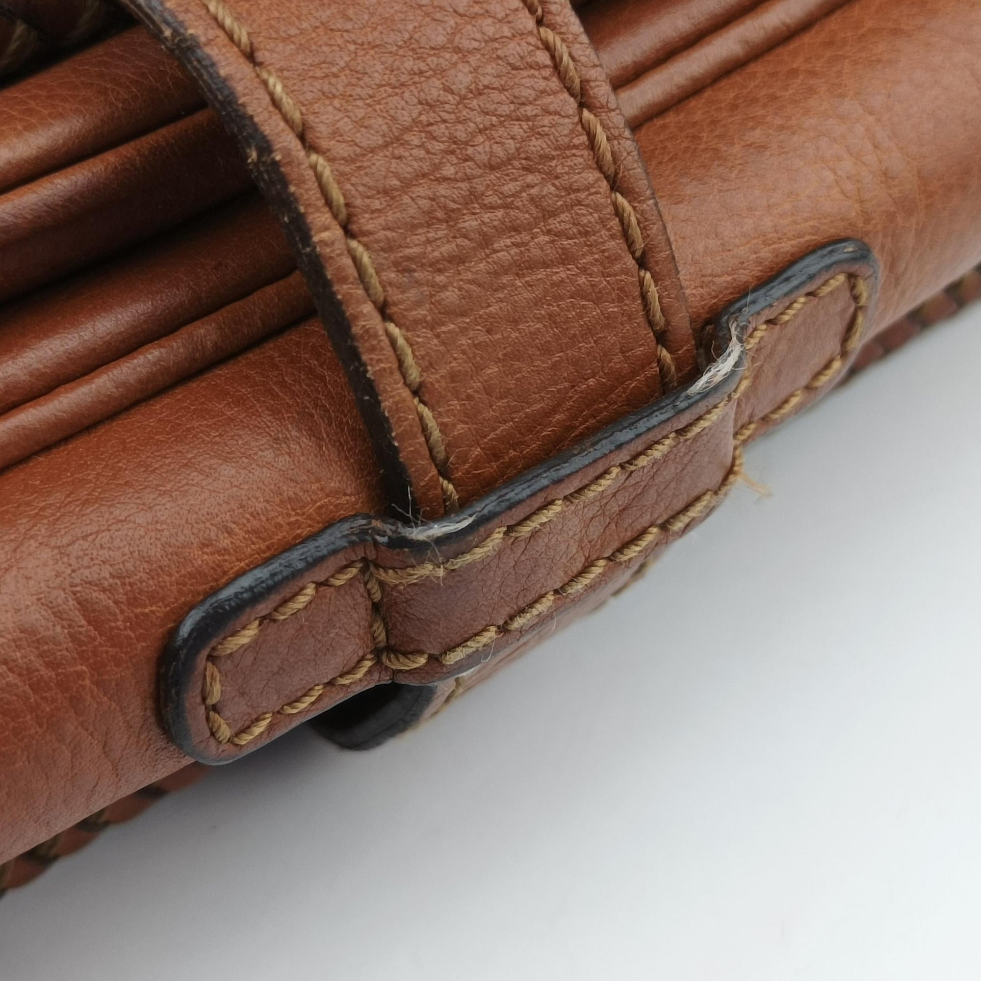 Pre-owned Gucci Marrakech Messenger Beige x Brown canvas x Leather 257024 shoulderbag | stylenewstar