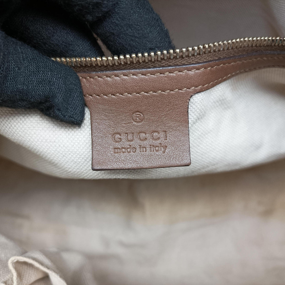 Pre-owned Gucci GG Supreme Medium Nice Dome Beige×Brown PVC coated canvas × leather 309614 shoulderbag | stylenewstar