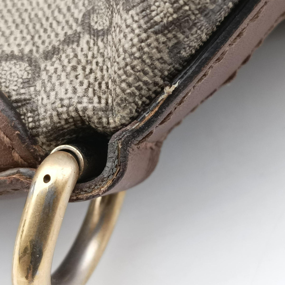 Pre-owned Gucci GG Supreme Medium Nice Dome Beige×Brown PVC coated canvas × leather 309614 shoulderbag | stylenewstar