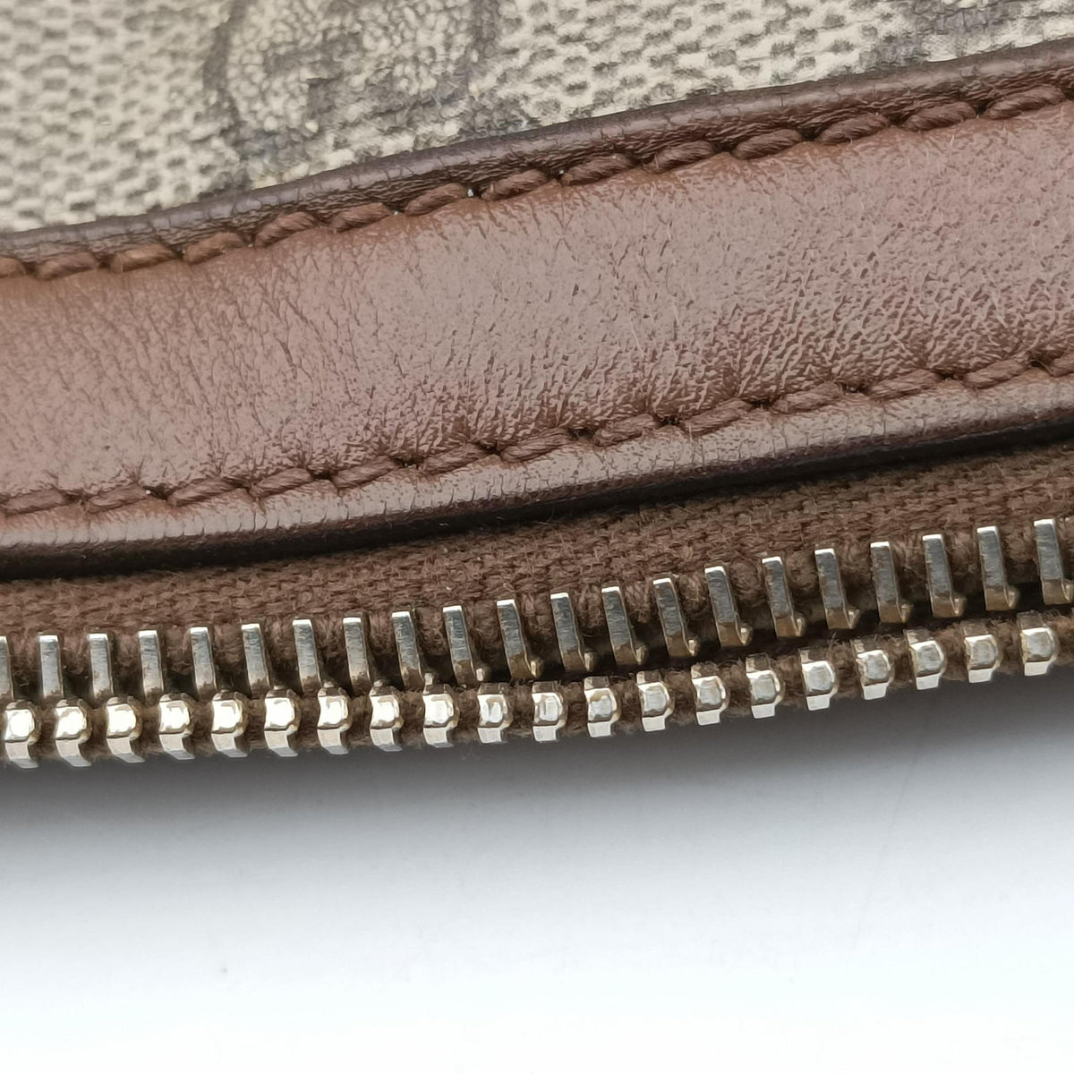 Pre-owned Gucci GG Supreme Medium Nice Dome Beige×Brown PVC coated canvas × leather 309614 shoulderbag | stylenewstar