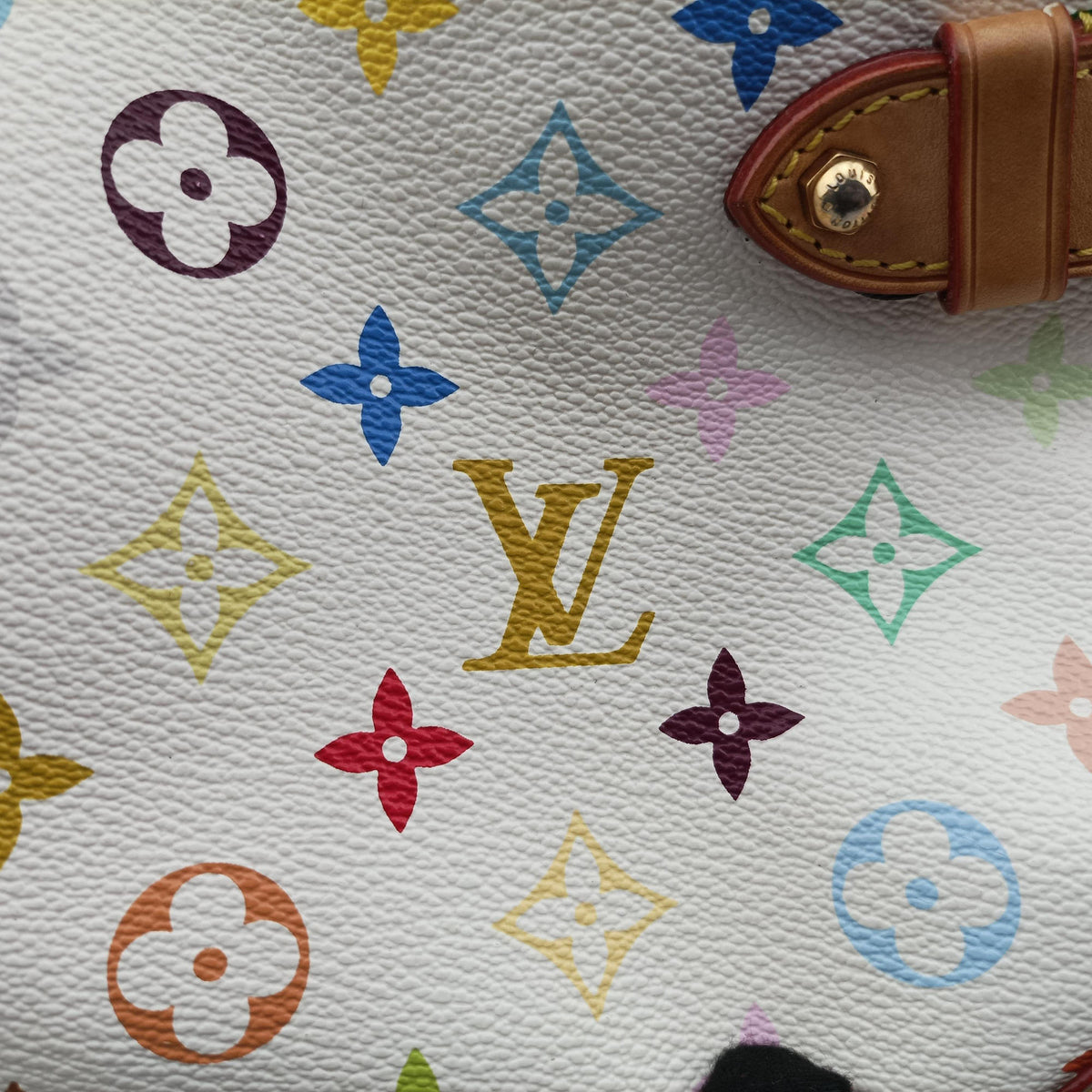 Pre-owned Louis Vuitton CLAUDIA white Monogram Multicolor M40193 shoulderbag | stylenewstar