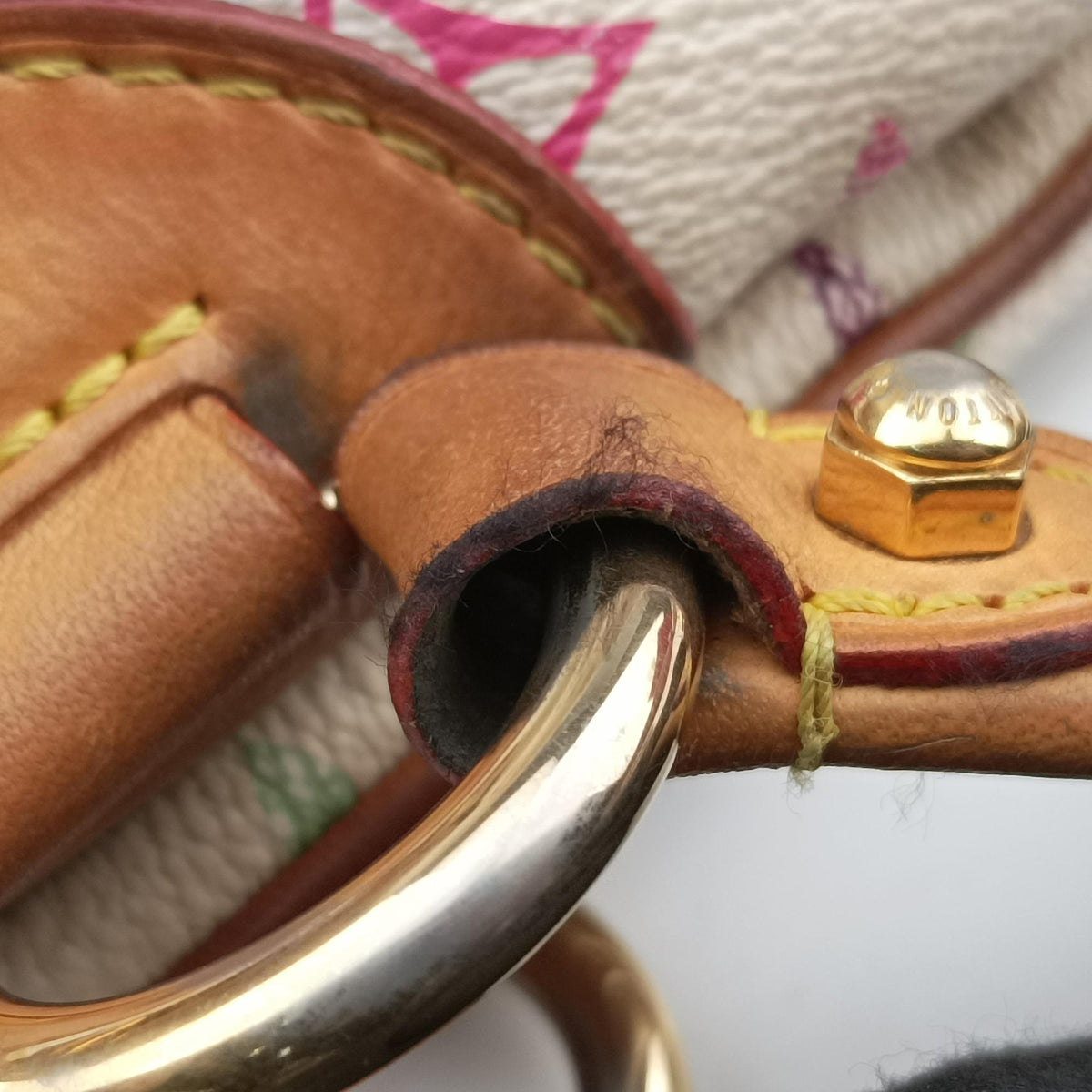 Pre-owned Louis Vuitton CLAUDIA white Monogram Multicolor M40193 shoulderbag | stylenewstar