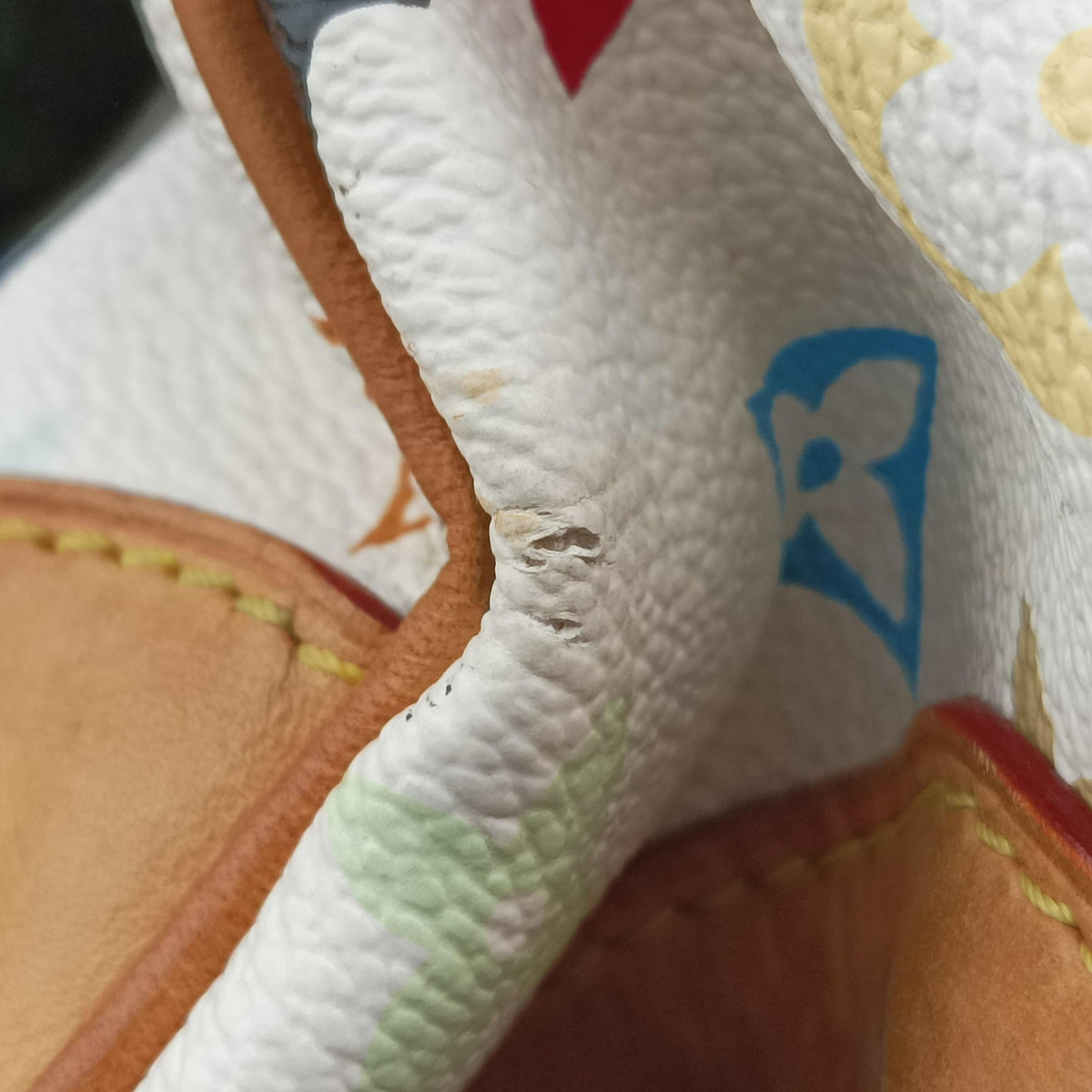 Pre-owned Louis Vuitton CLAUDIA white Monogram Multicolor M40193 shoulderbag | stylenewstar