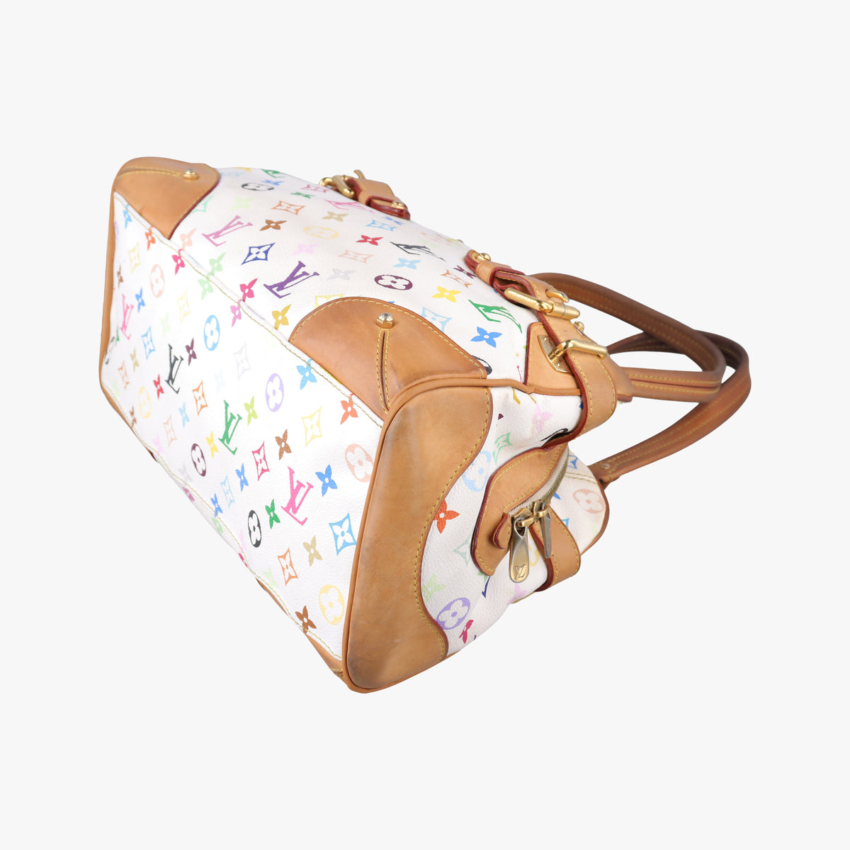 Pre-owned Louis Vuitton CLAUDIA white Monogram Multicolor M40193 shoulderbag | stylenewstar