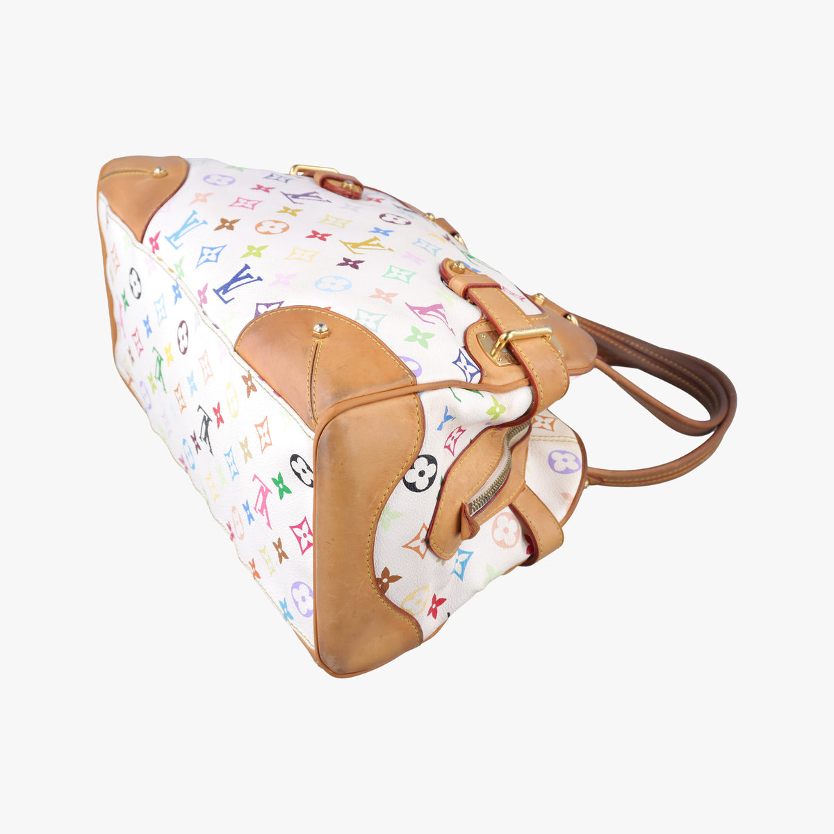 Pre-owned Louis Vuitton CLAUDIA white Monogram Multicolor M40193 shoulderbag | stylenewstar