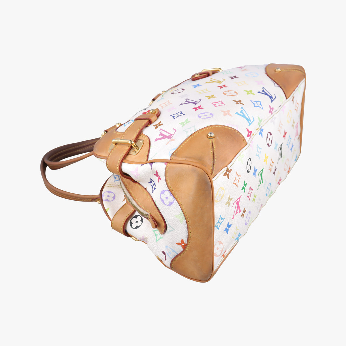 Pre-owned Louis Vuitton CLAUDIA white Monogram Multicolor M40193 shoulderbag | stylenewstar