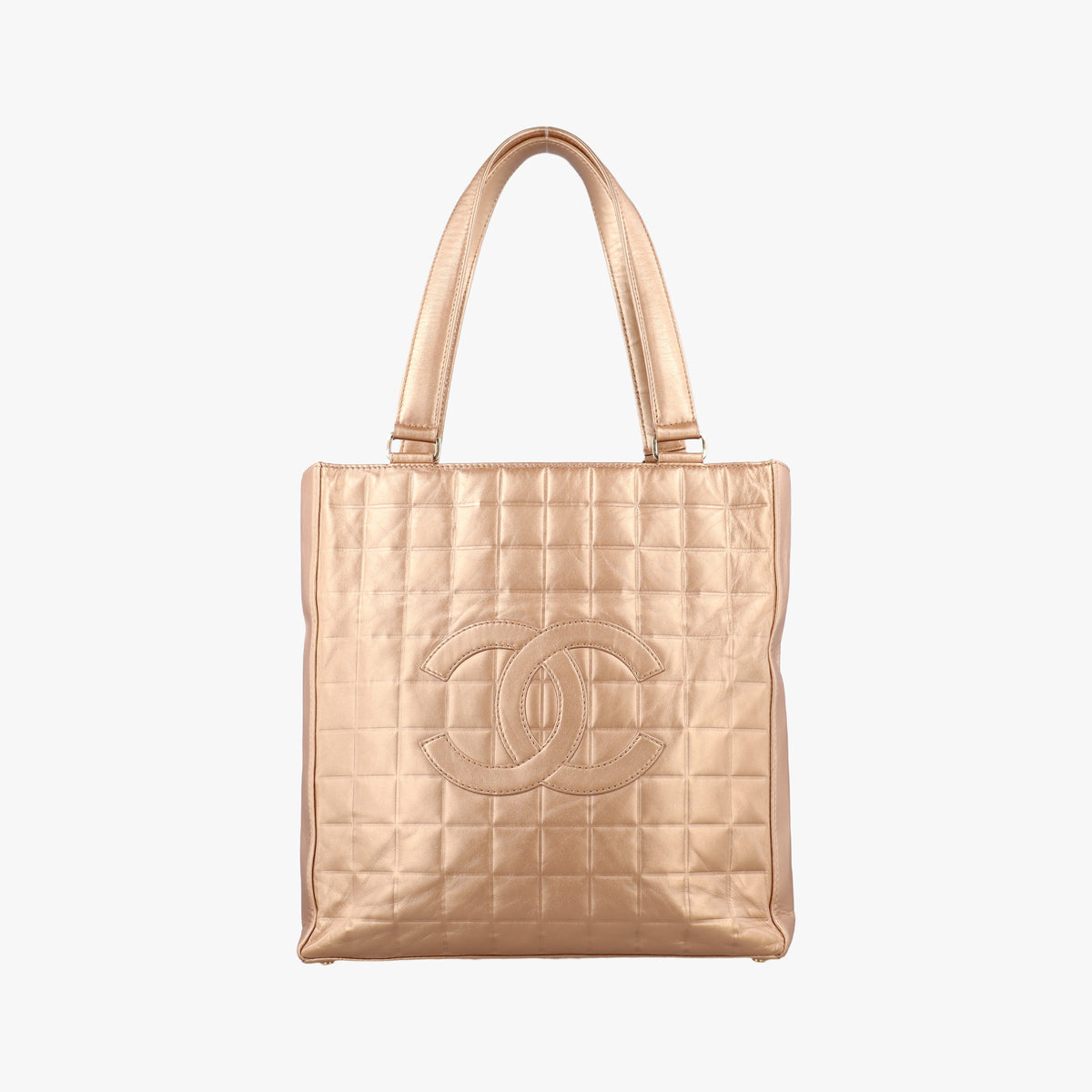 Pre-owned Chanel Choco Bar Golden lambskin A17443 handbag | stylenewstar