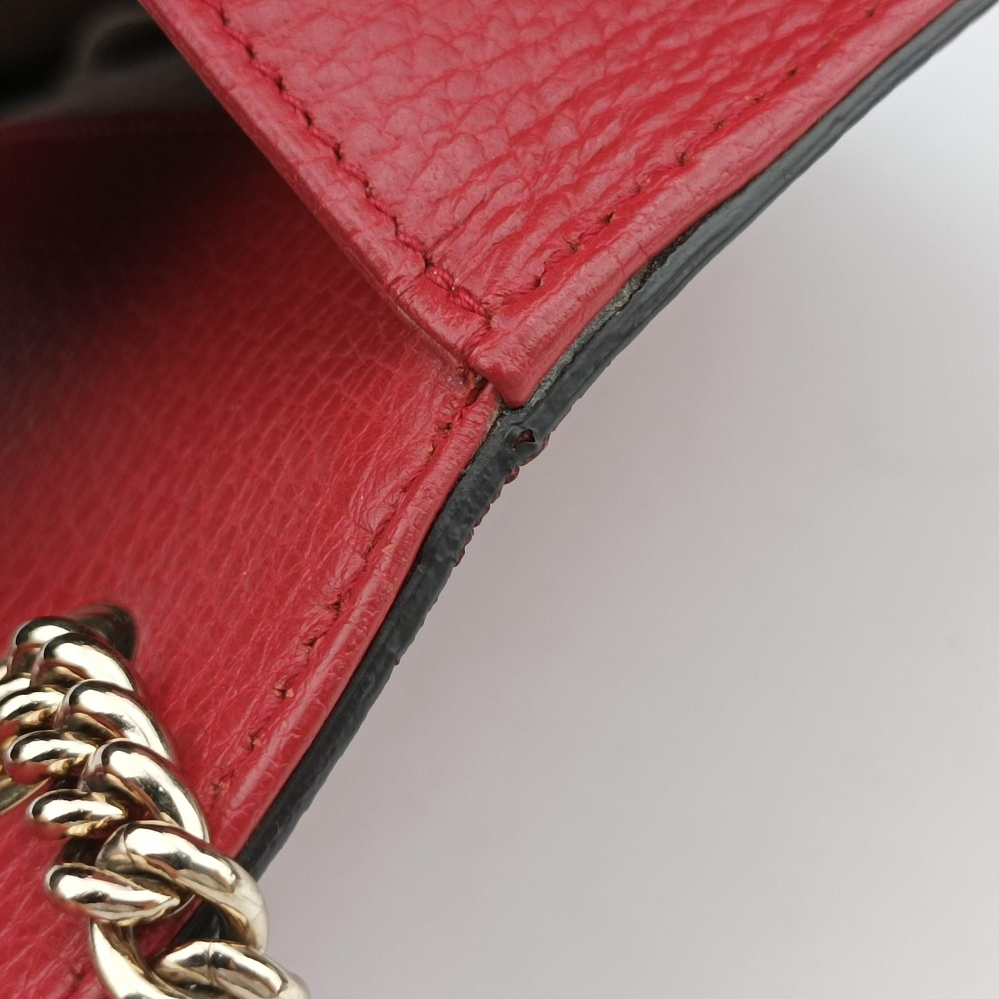 Pre-owned Gucci Interlocking G Red Leather 510304 shoulderbag | stylenewstar