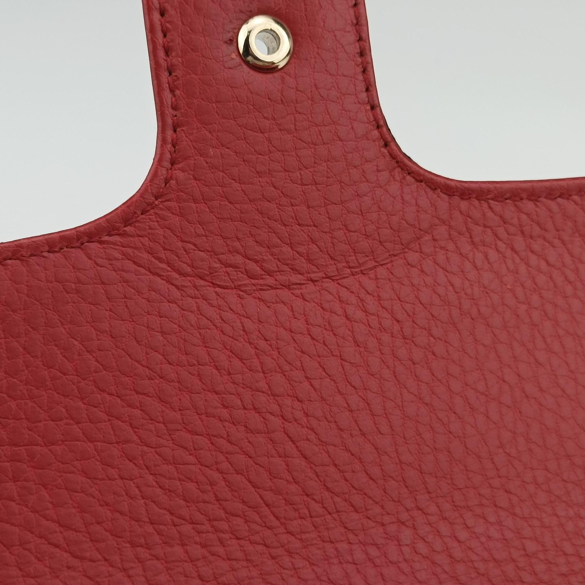 Pre-owned Gucci Interlocking G Red Leather 510304 shoulderbag | stylenewstar