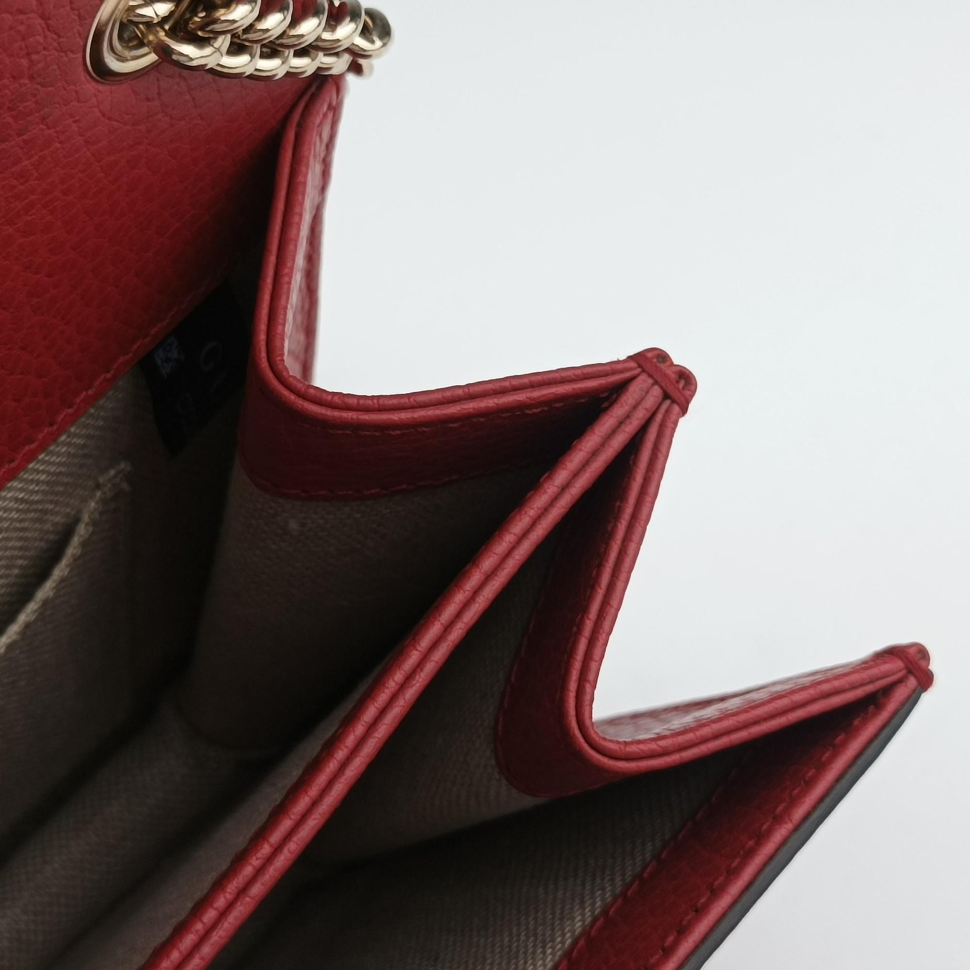 Pre-owned Gucci Interlocking G Red Leather 510304 shoulderbag | stylenewstar