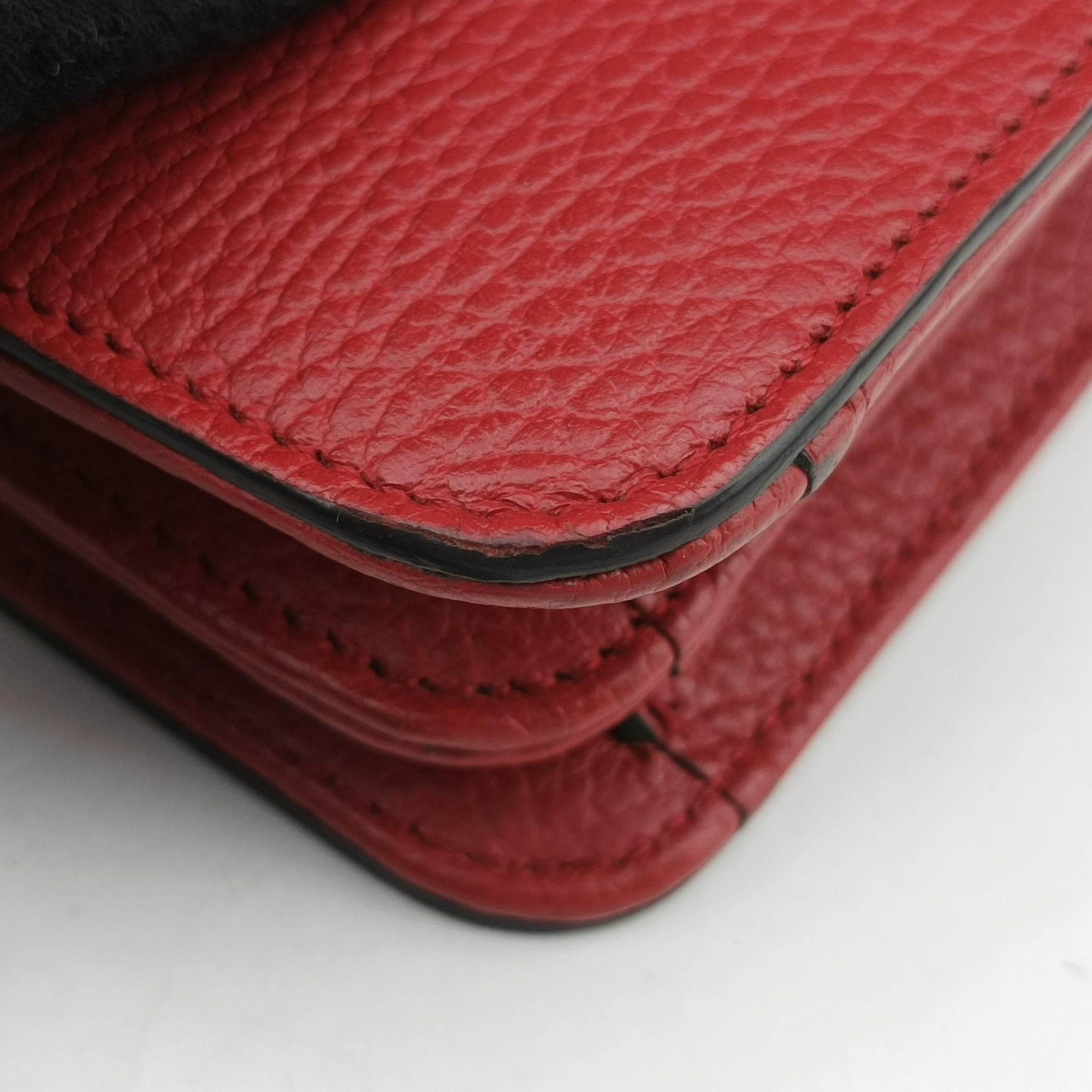Pre-owned Gucci Interlocking G Red Leather 510304 shoulderbag | stylenewstar