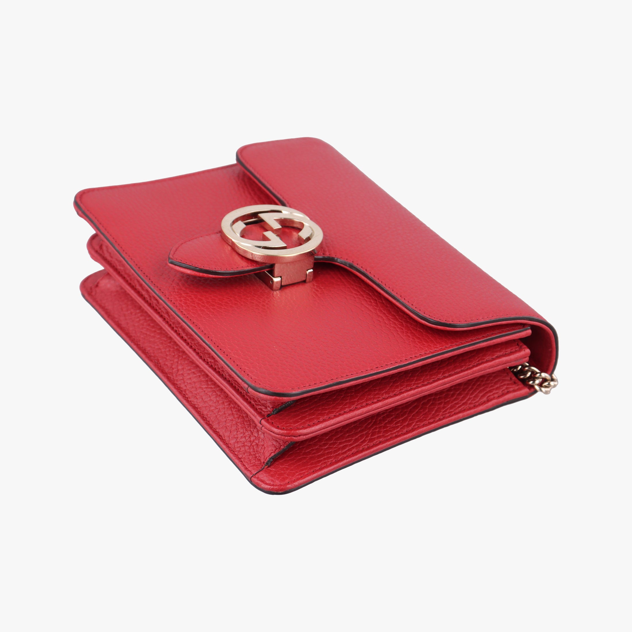 Pre-owned Gucci Interlocking G Red Leather 510304 shoulderbag | stylenewstar