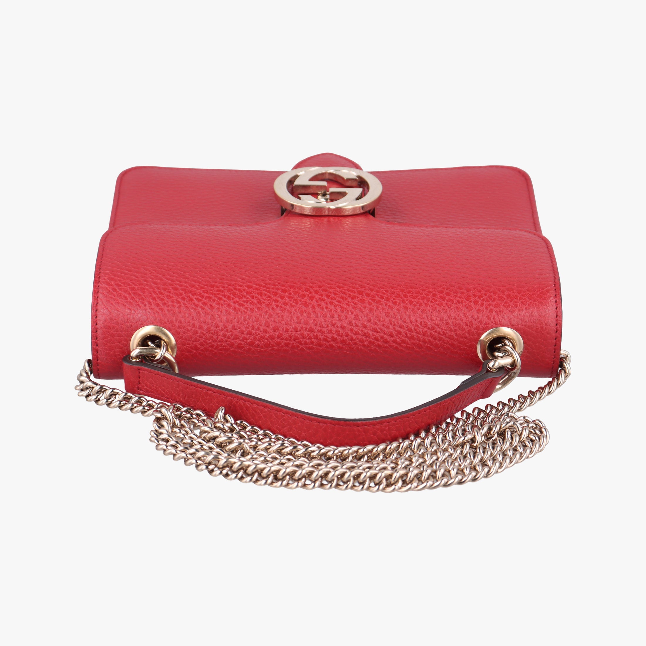 Pre-owned Gucci Interlocking G Red Leather 510304 shoulderbag | stylenewstar