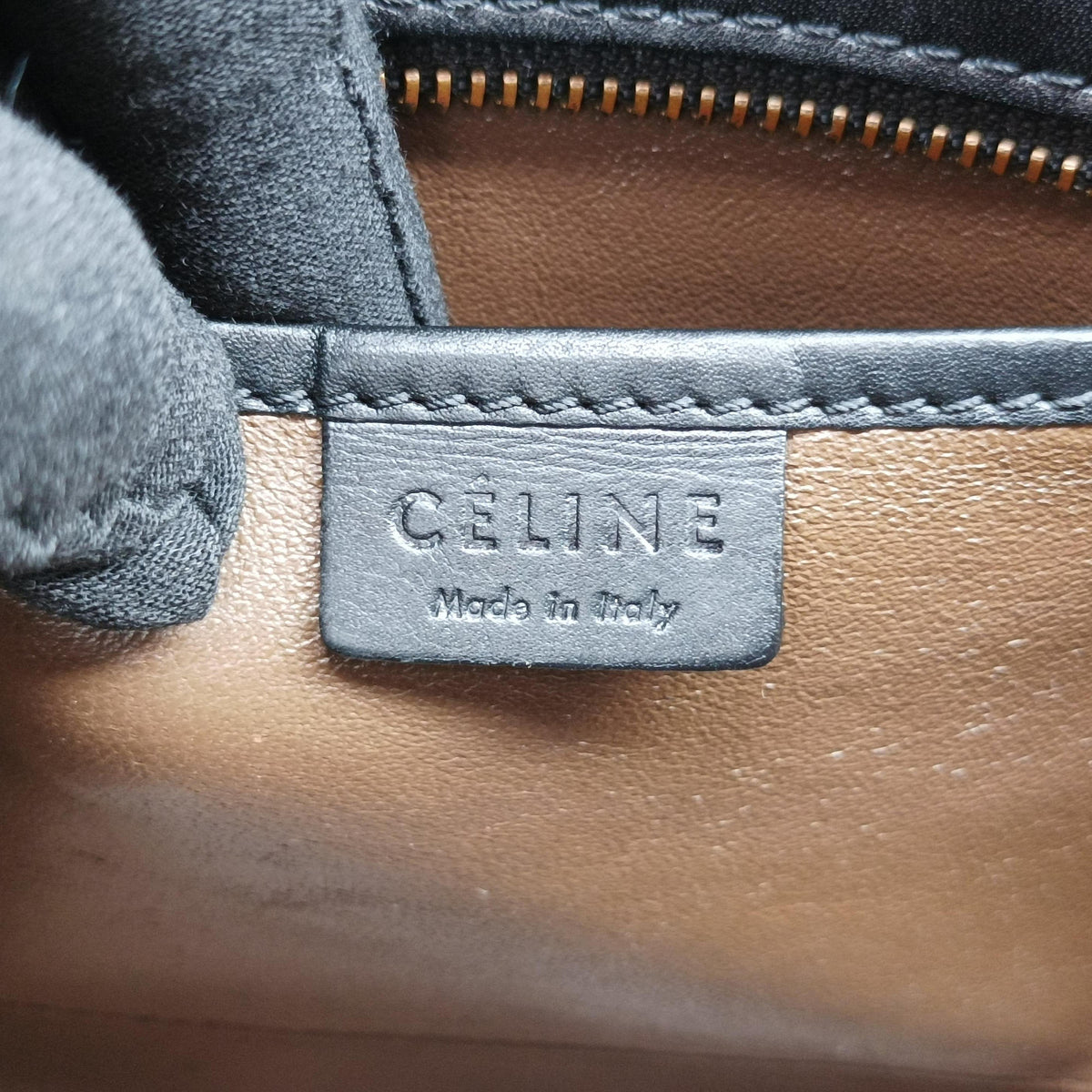 Vintage Celine luggage nano shopper Blue×Black×Beige Leather×Suede  shoulderbag | stylenewstar
