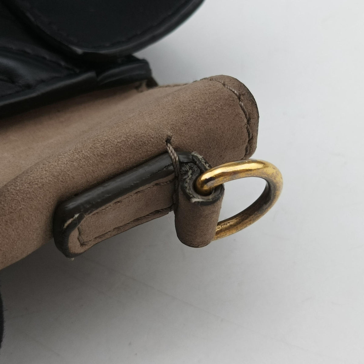 Pre-owned Celine luggage nano shopper Blue×Black×Beige Leather×Suede  shoulderbag | stylenewstar